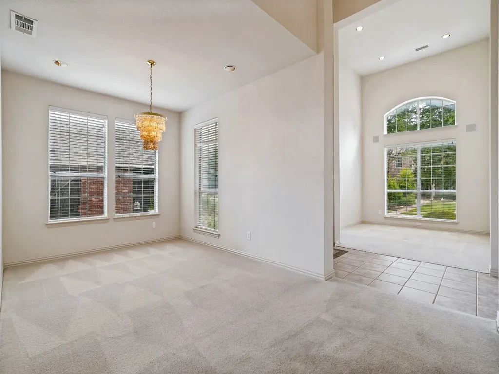 Dining room and office off entryway