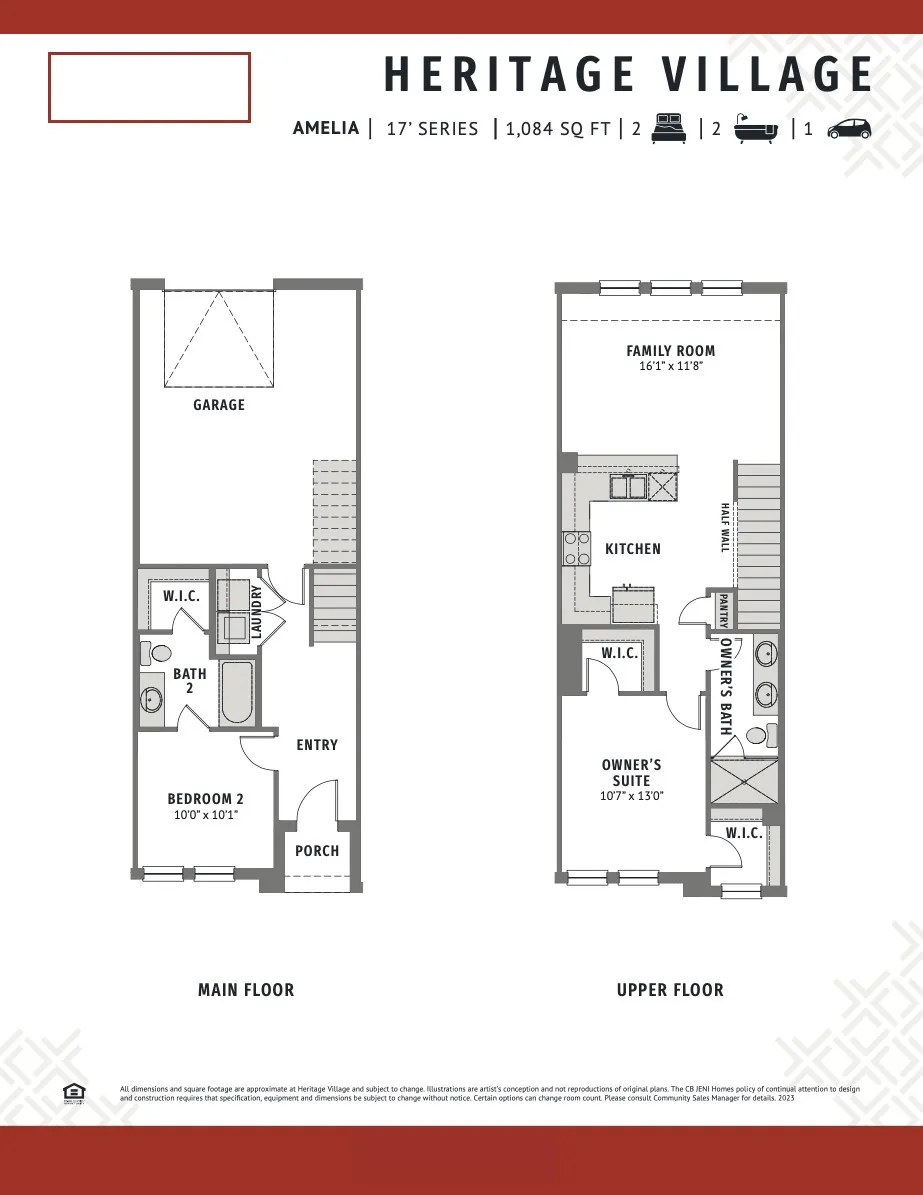 Our Ameila plan offers a fantastic family room filled with natural light plus bedroom spaces that offer privacy.
