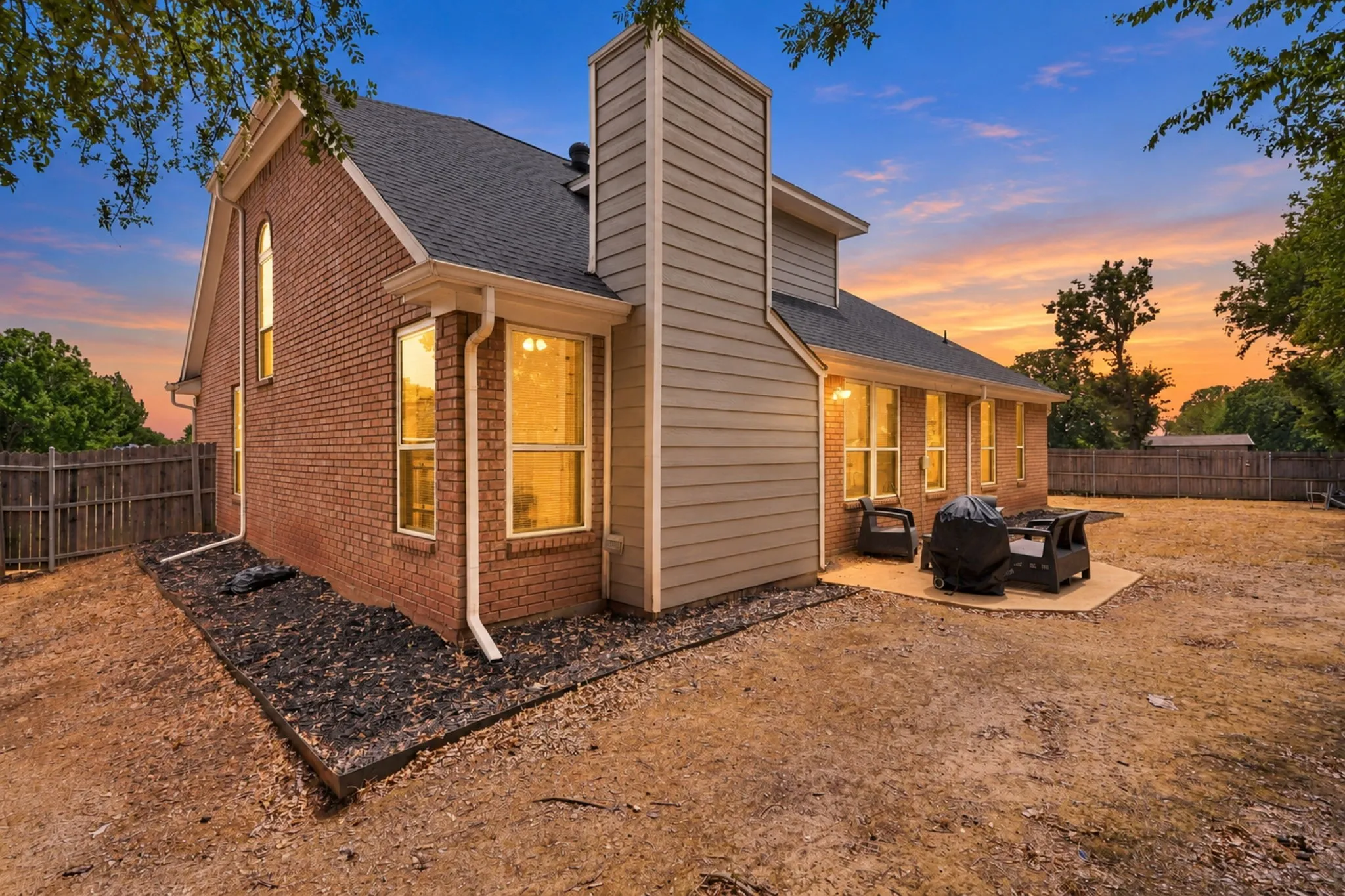 Brick exterior with siding accents