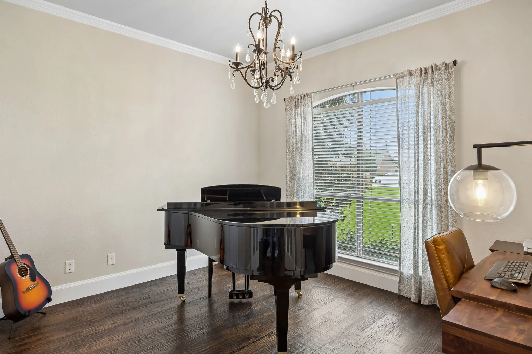 Downstairs bedroom is currently a music room