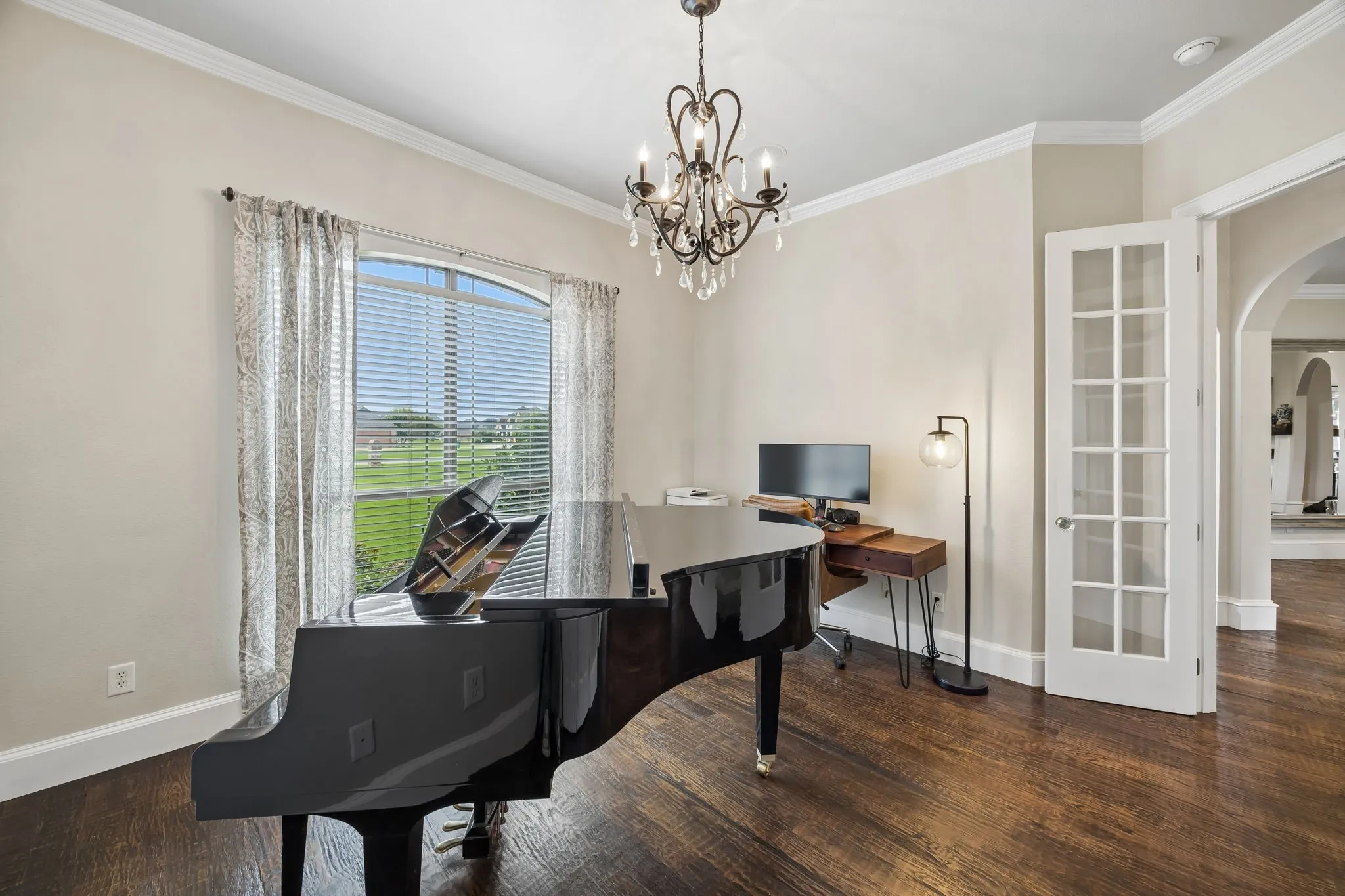 Another view of the bedroom that is currently a music room