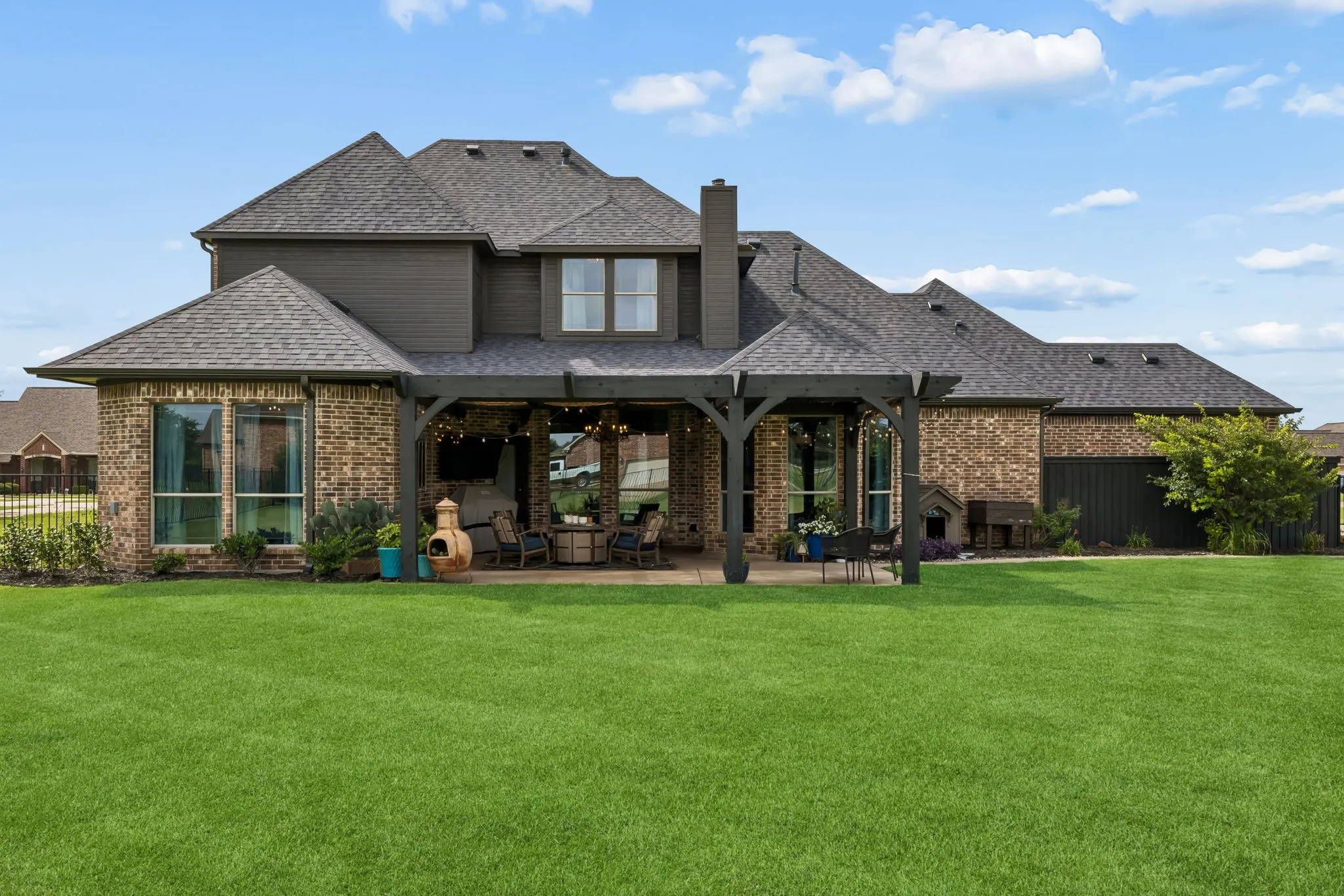 The back of the home