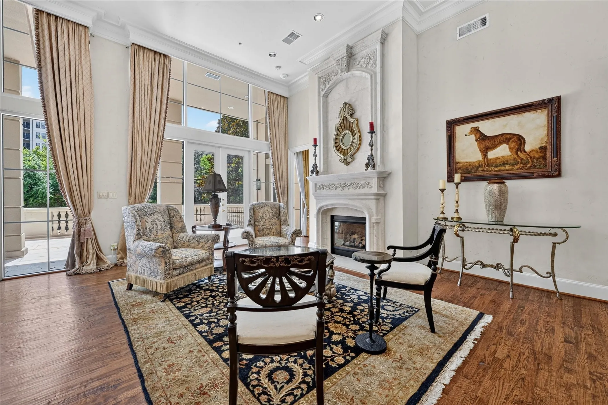 Living areas overlook the generous Balcony