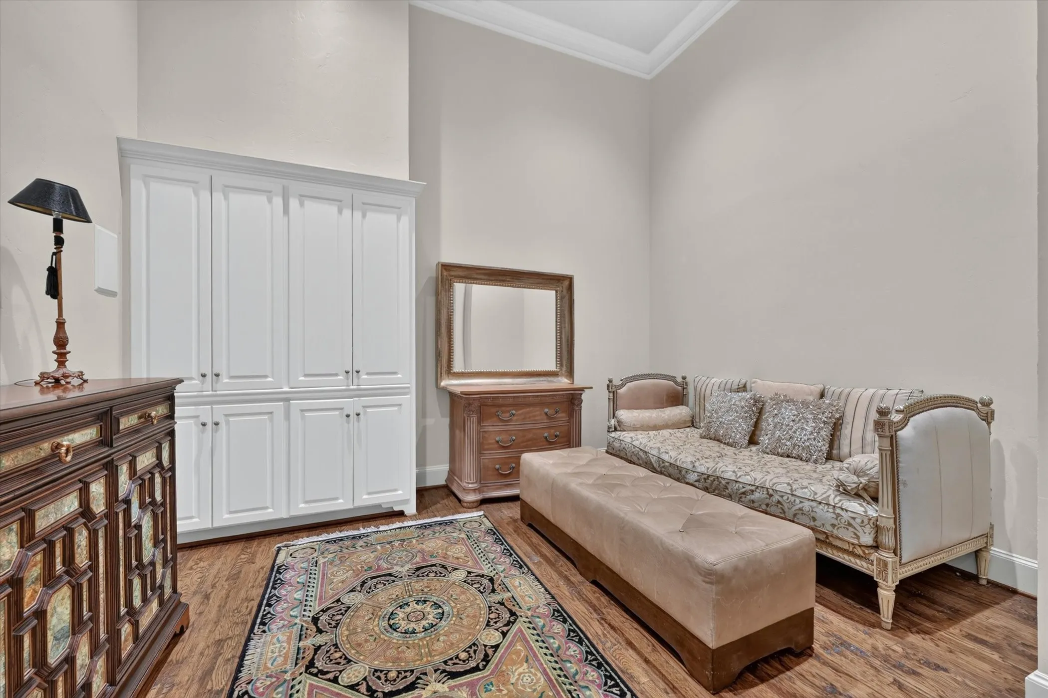 The Den/Study has built-in storage & French doors for privacy.