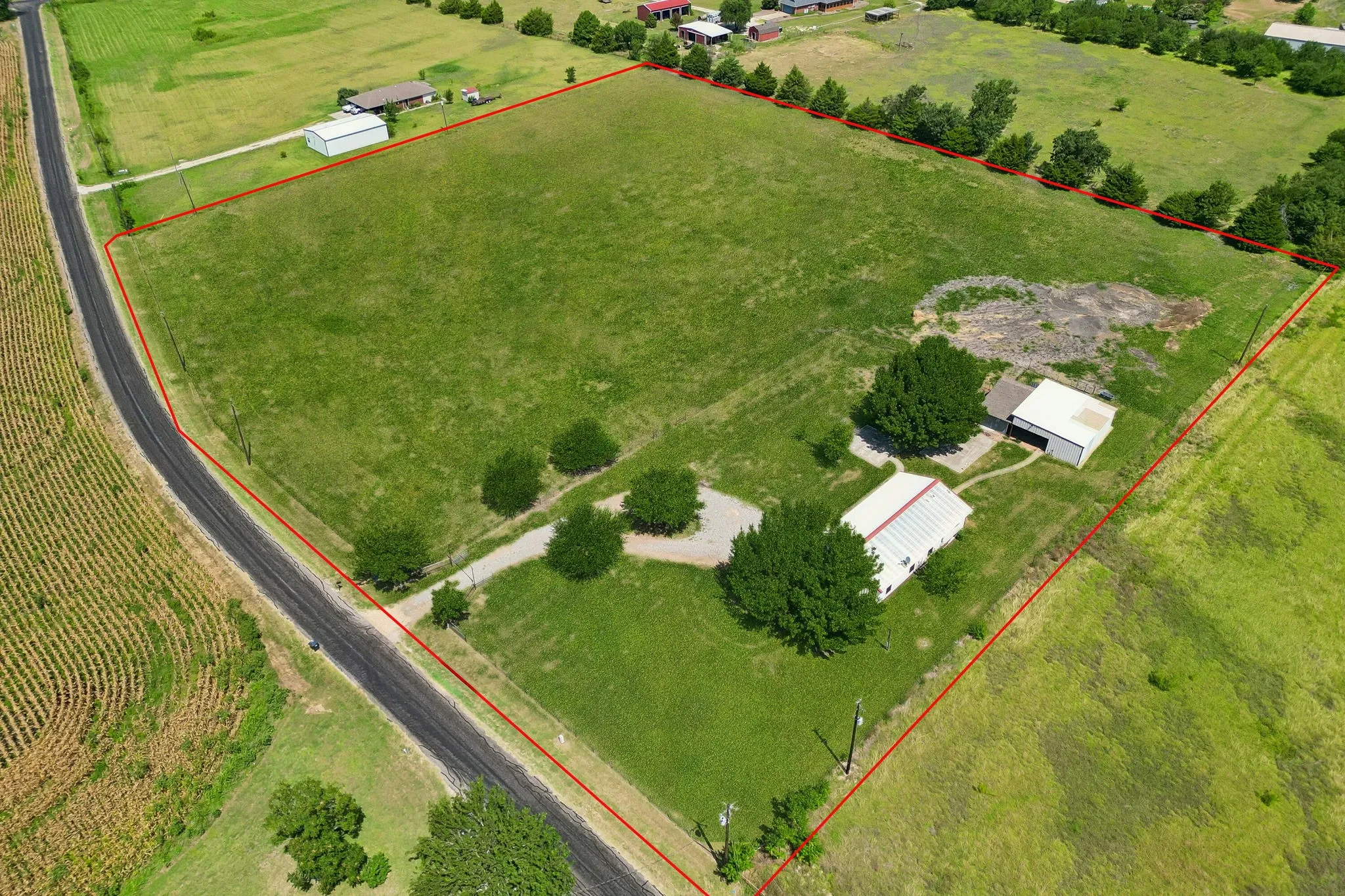 All 6.5 acres is hilighted here in red