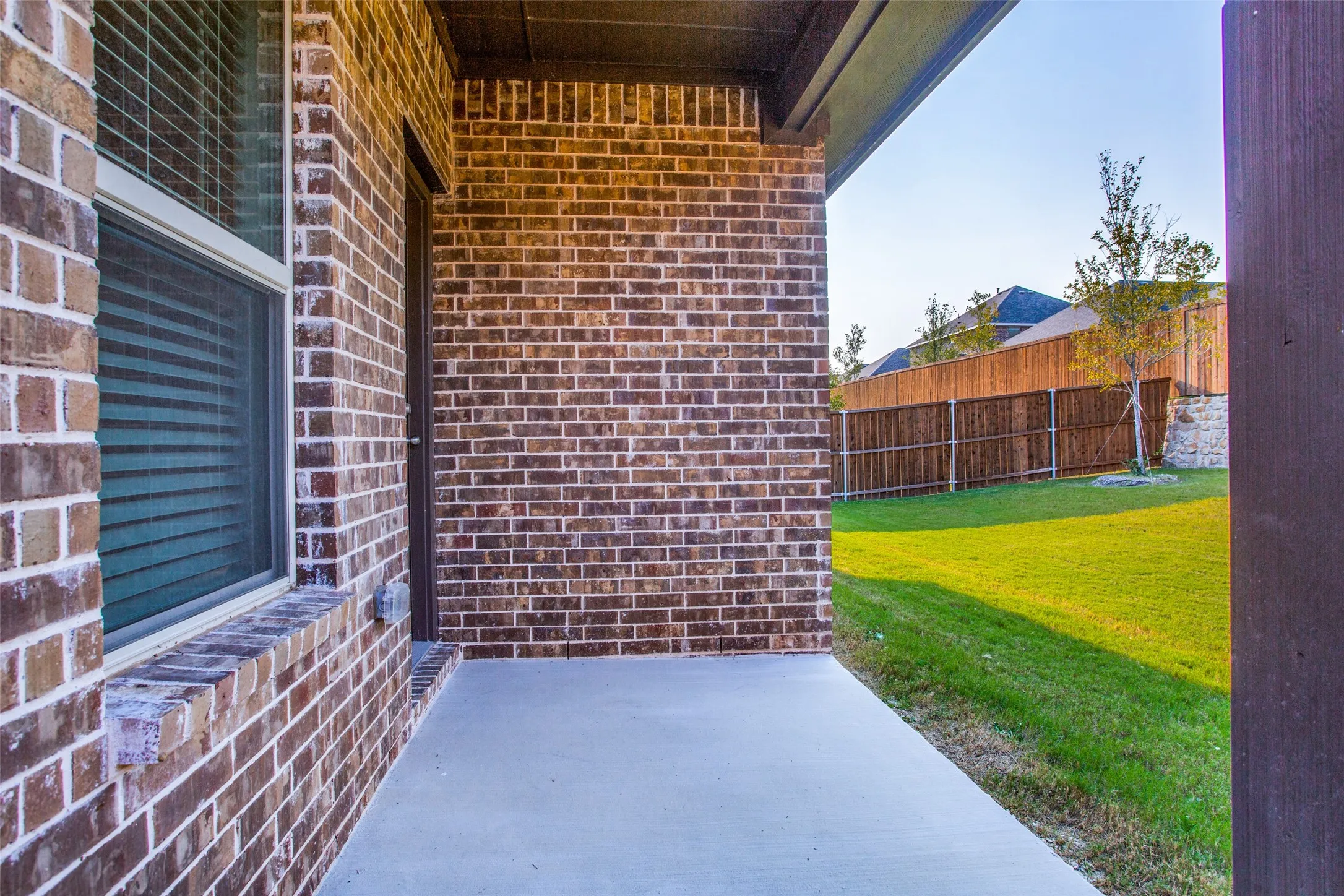Enjoy relaxing evenings on this covered patio