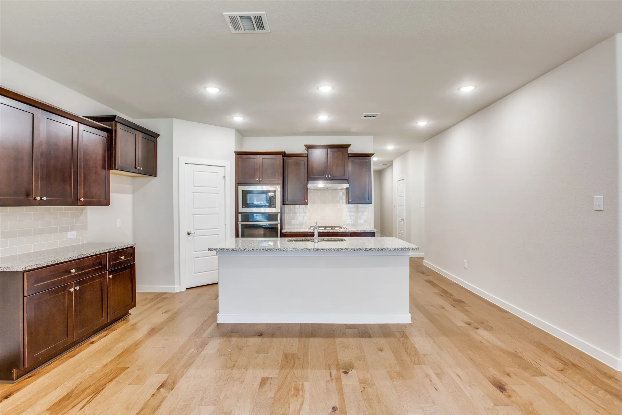Space above the cabinets for extra decorative touches