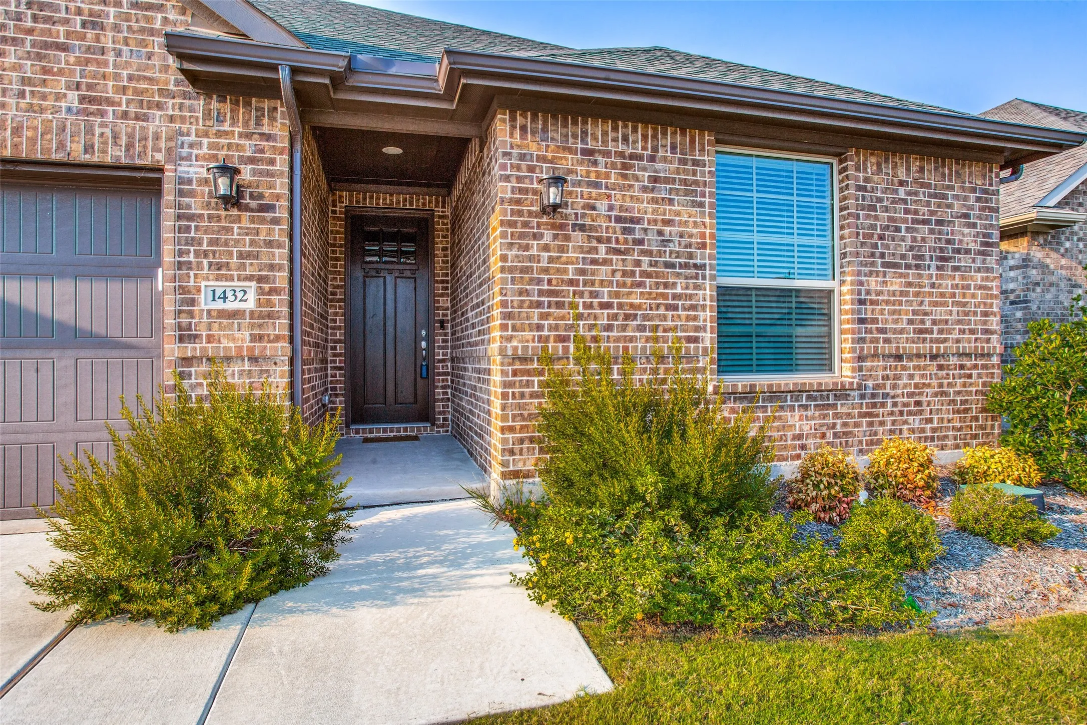 Lovely covered front porch entry