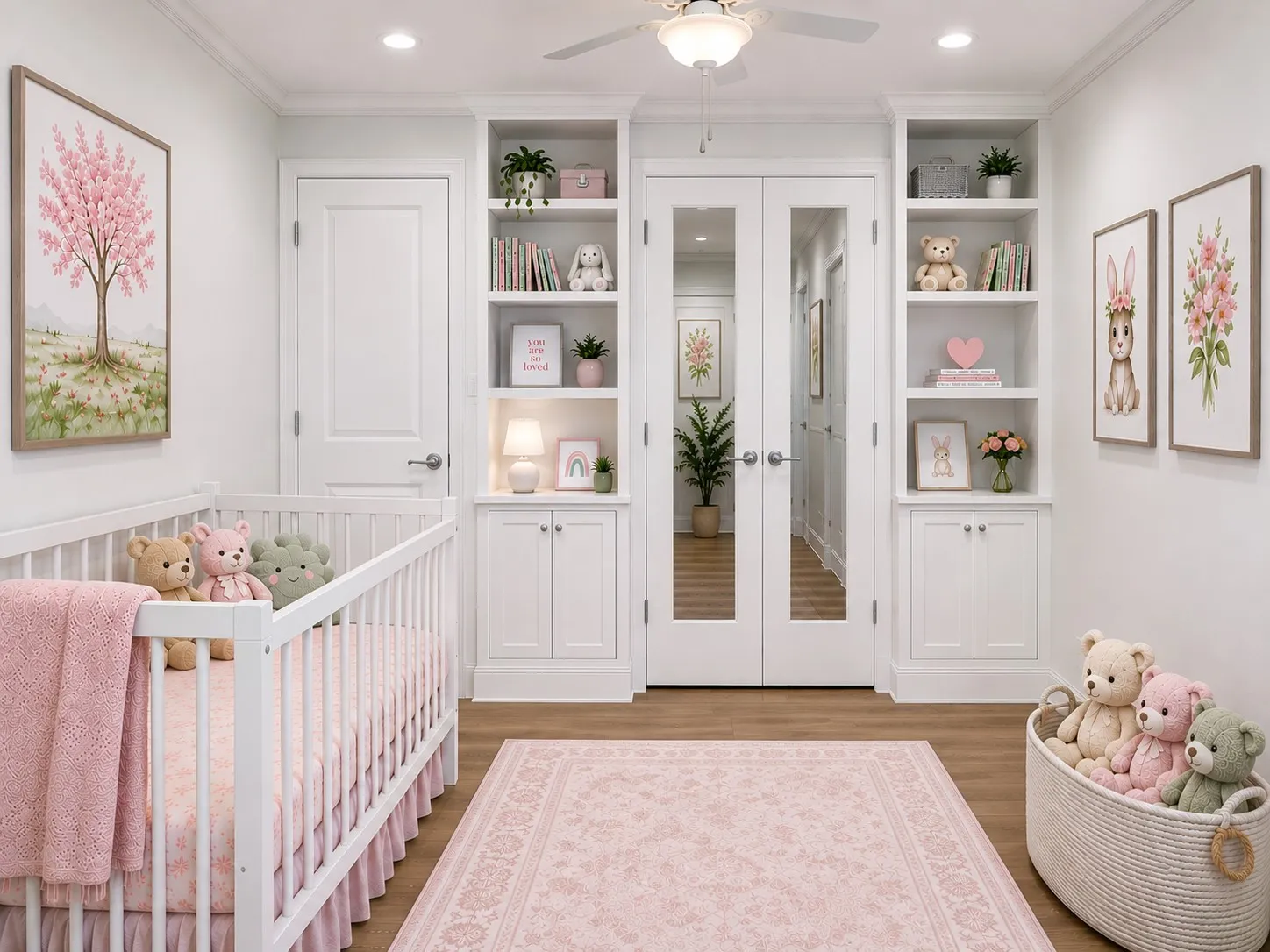 Bedroom is virtually staged and built-ins altered.