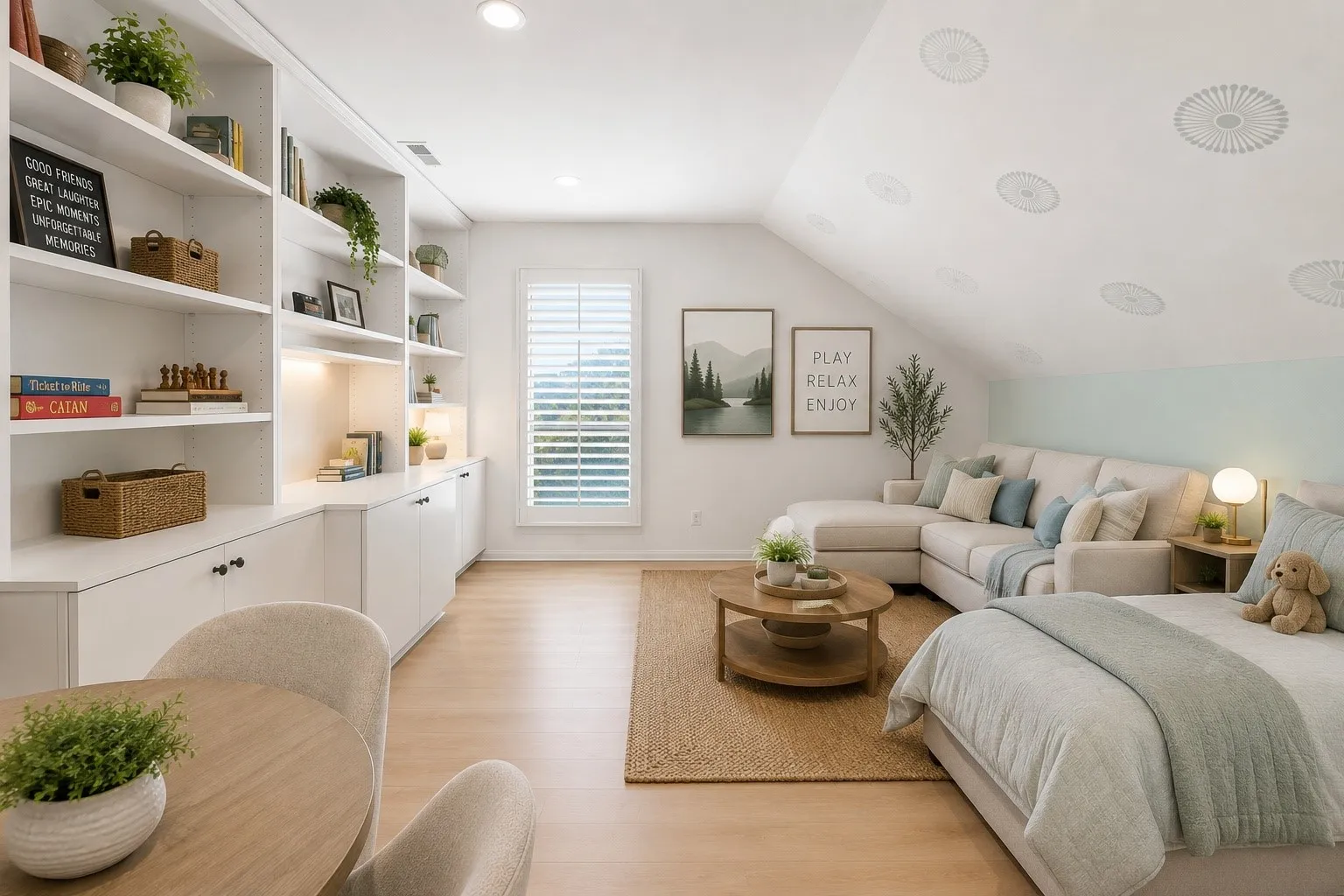 The 4th bedroom is large enough to have dorm style studio, note wardrobe closet will need to added. Virtually staged.