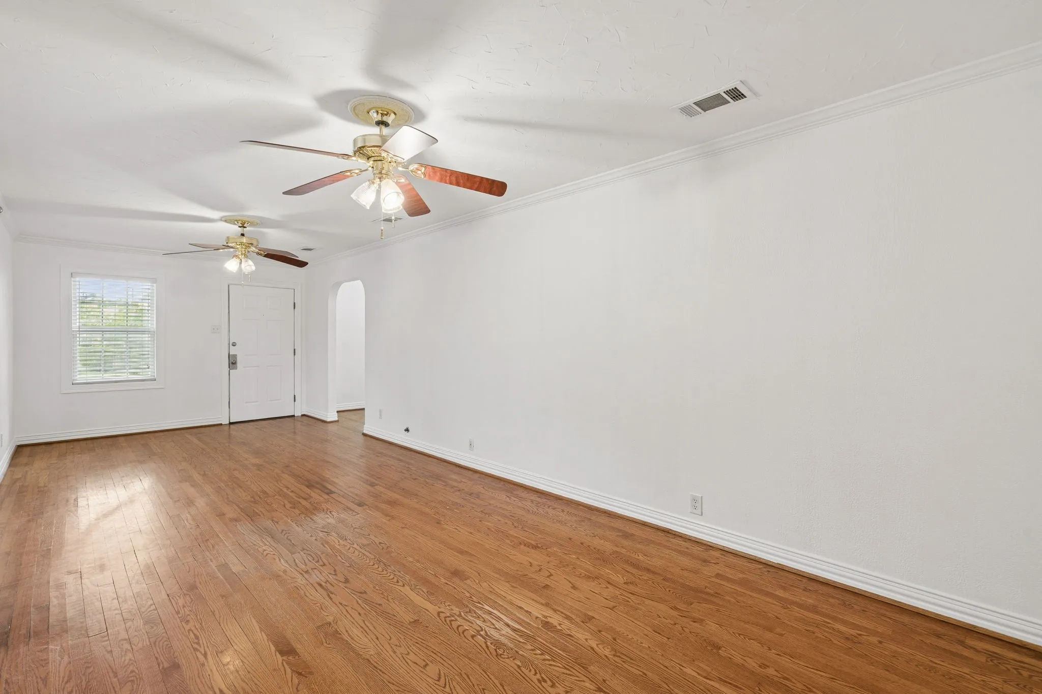 Hardwood floor living room