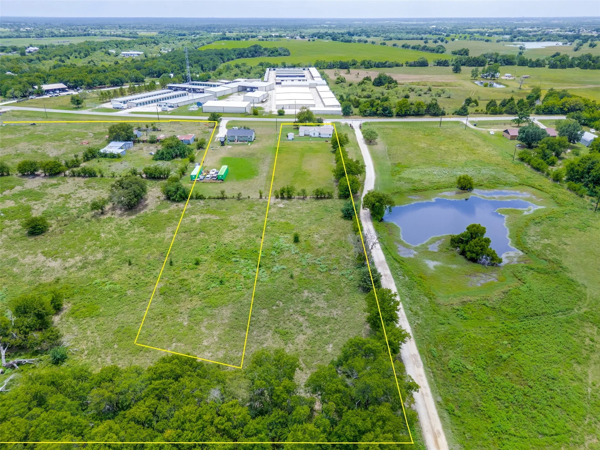 Back of home and acreage looking south.