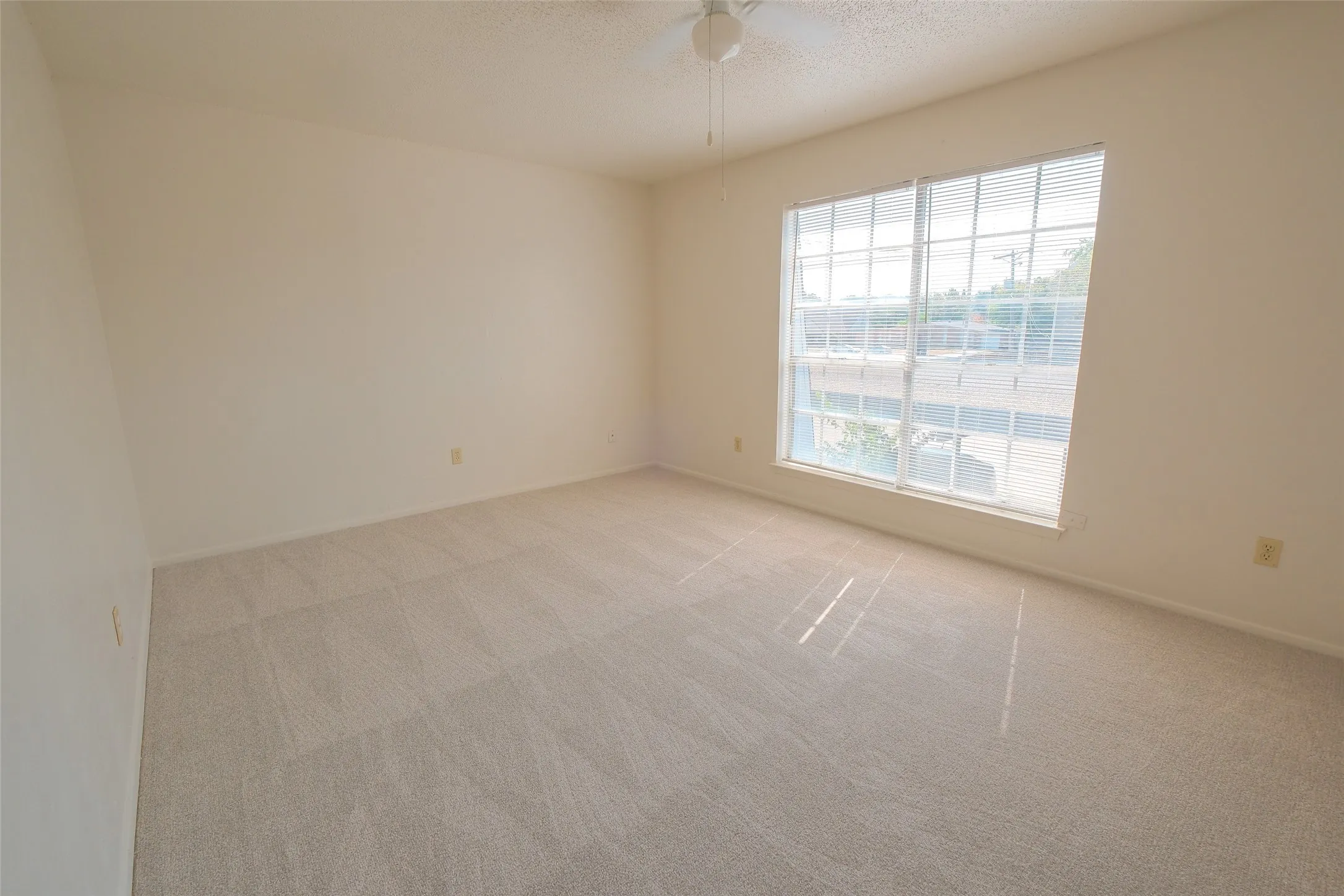 Neutral tone wall paint with light-colored carpeting