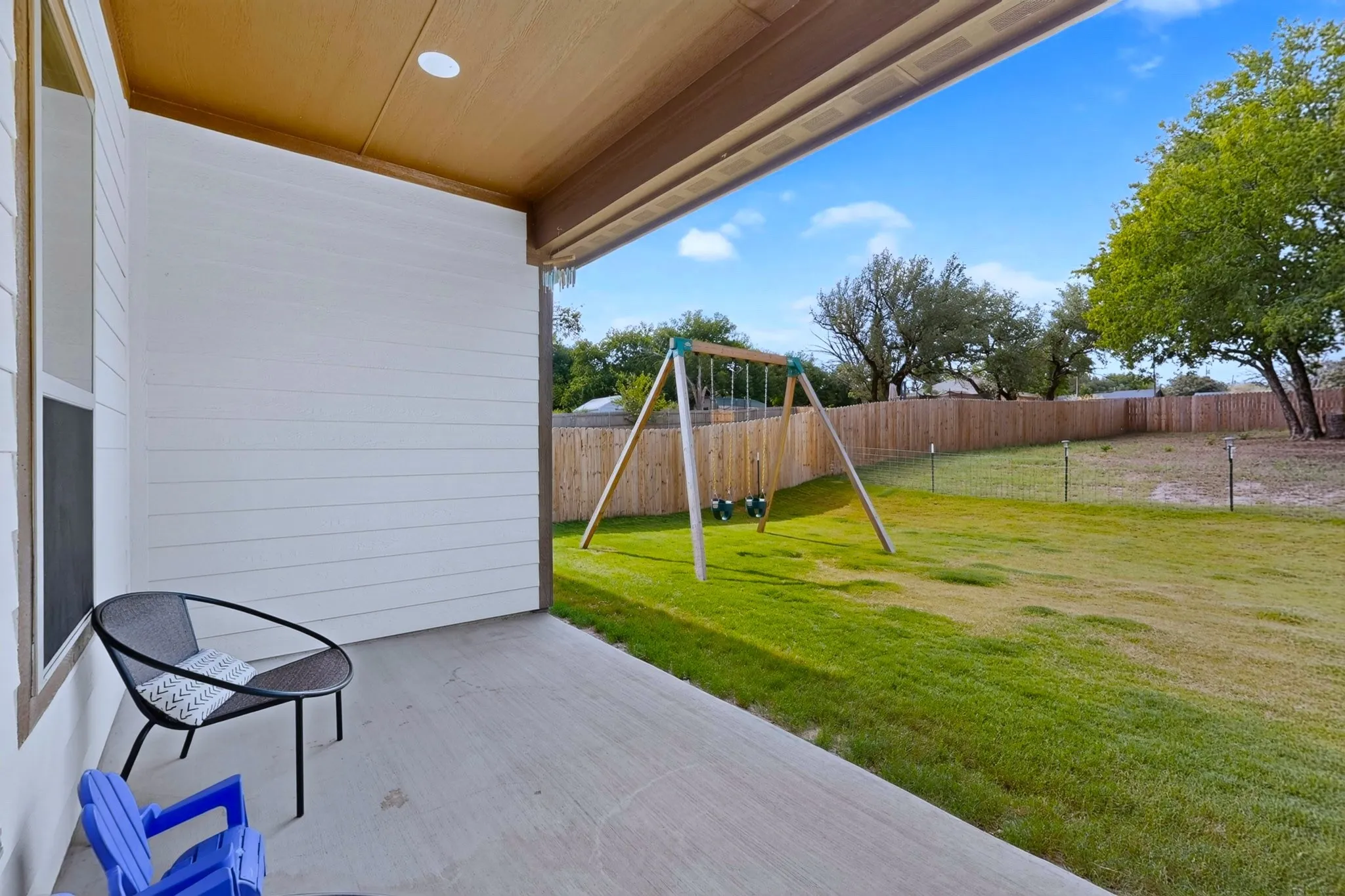 Easy to envision a pool, patio extention or pergola to fully enjoy nature.