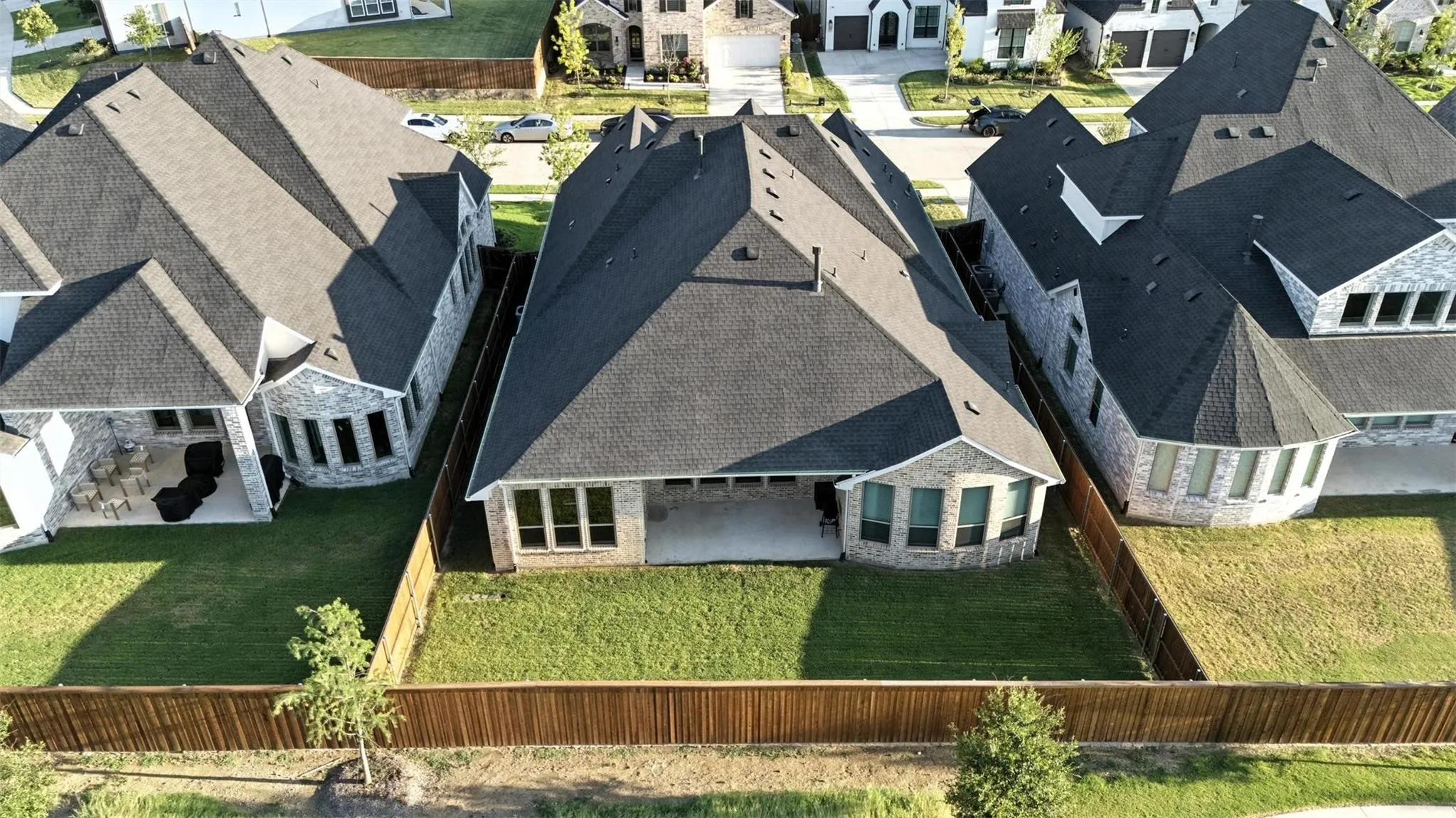 Aerial view of residential area