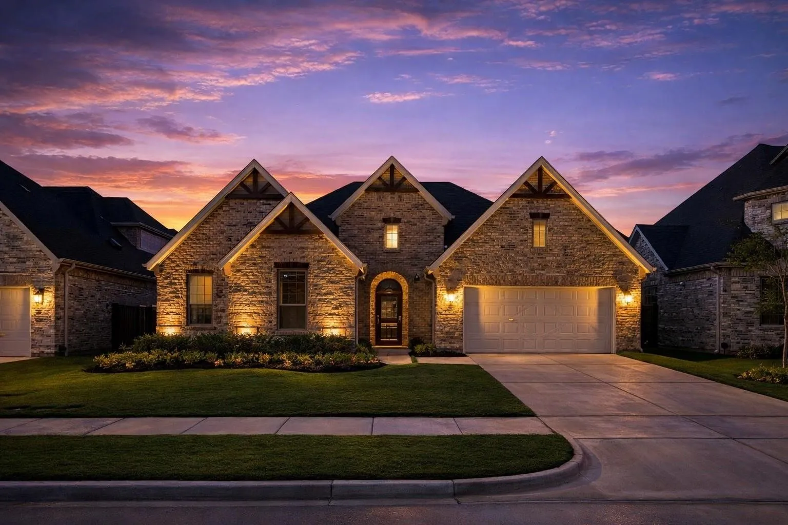 South Facing, 3 car garage