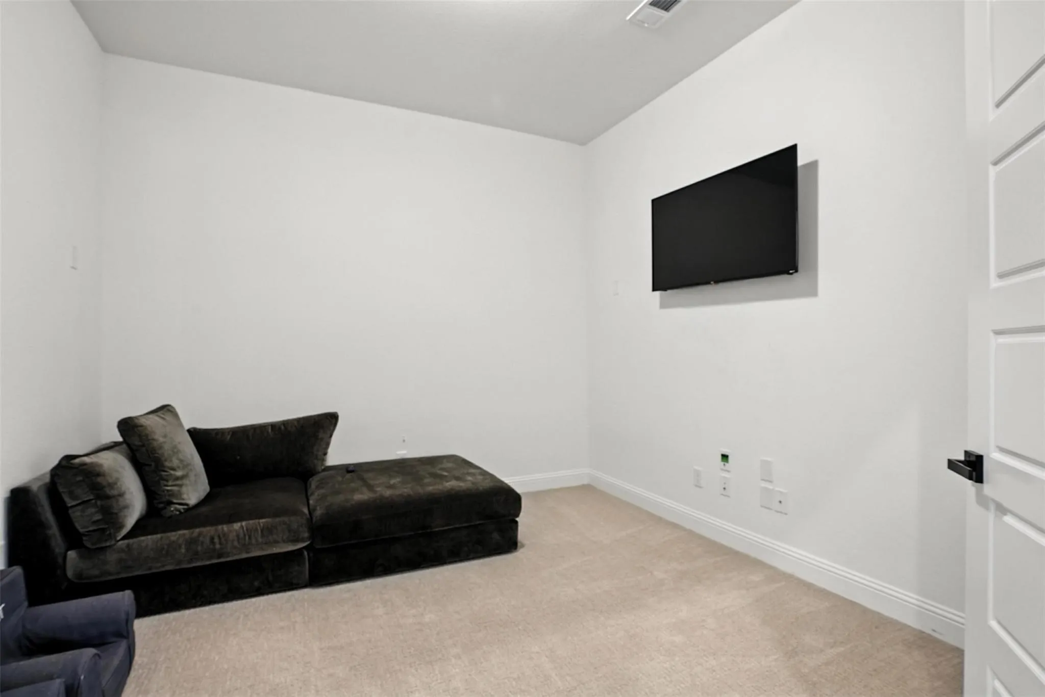 Media room features upgraded carpet