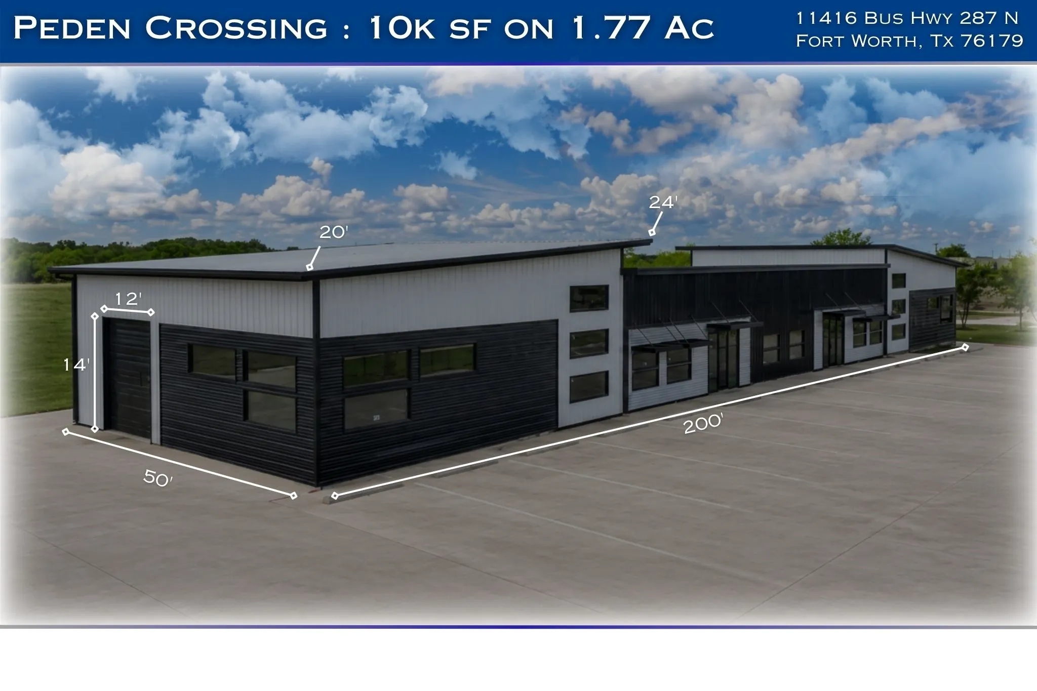 Tall Plate Heights to Support Warehouse or Showroom Space