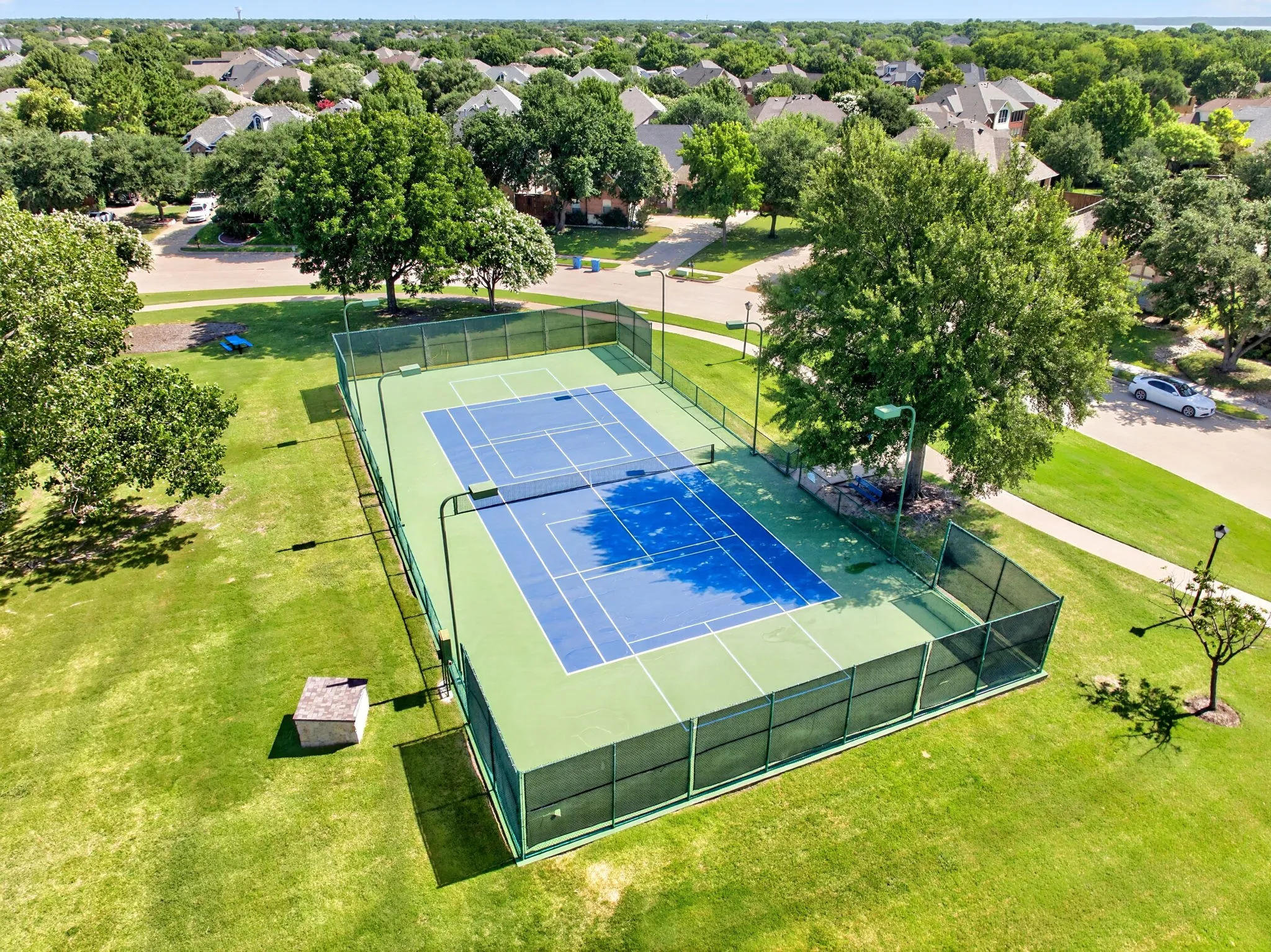 Community tennis and pickleball courts