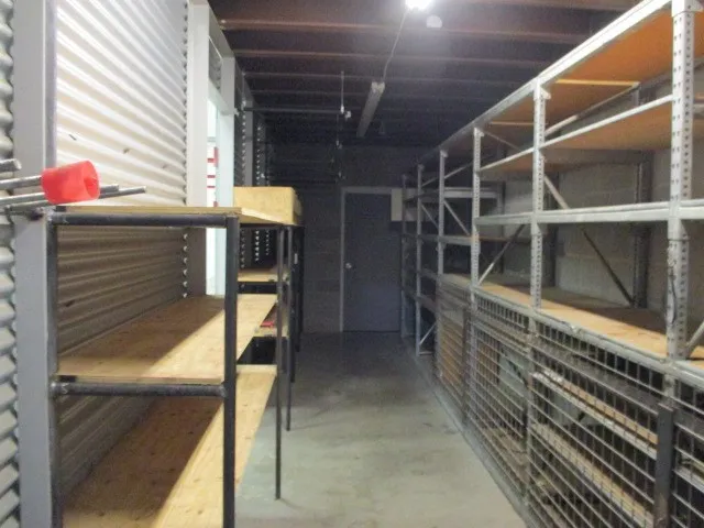 Storage area with shelving
