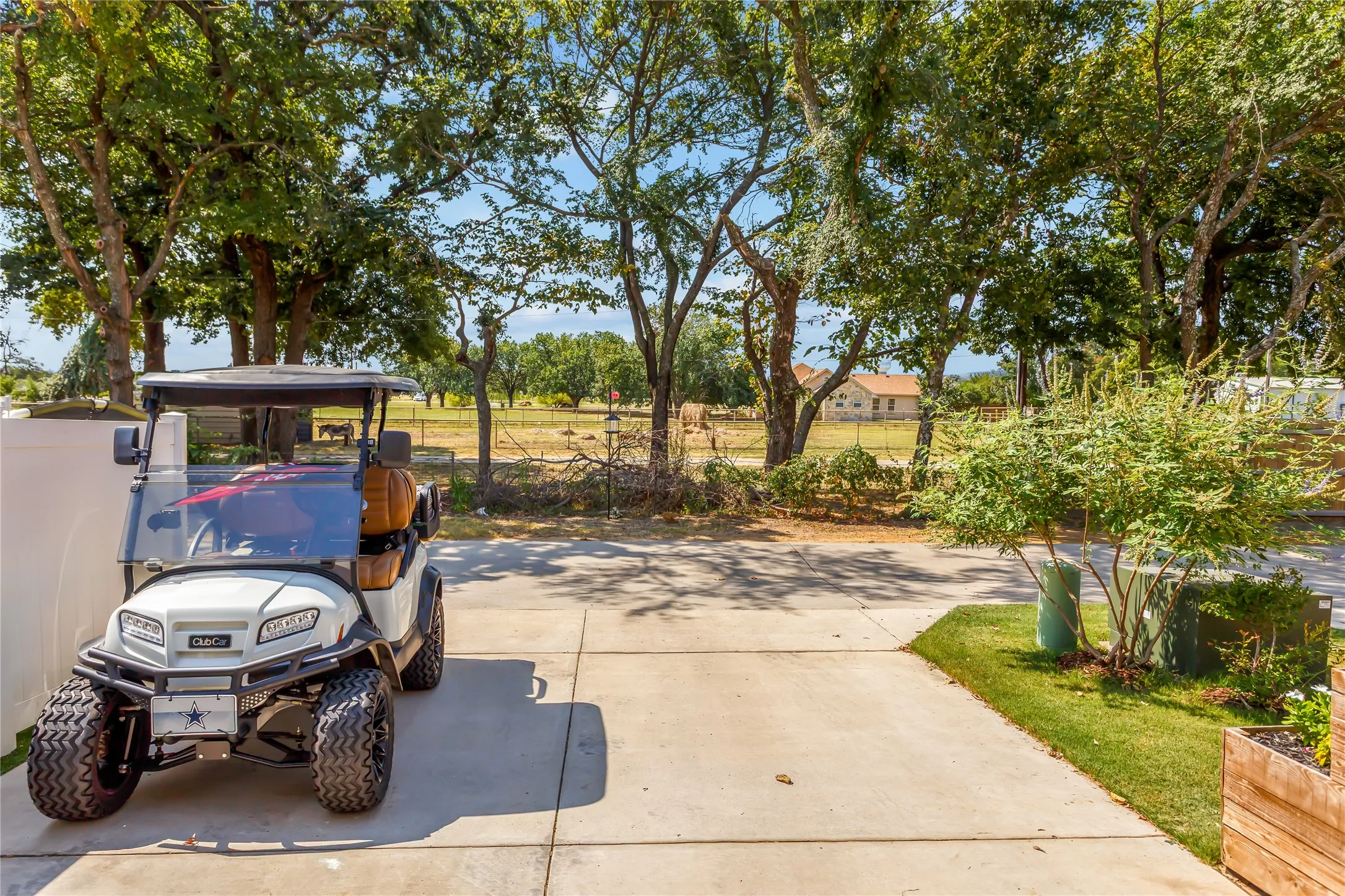 Rear driveway
