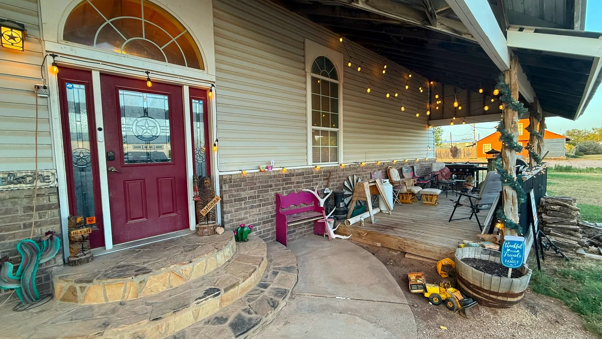 Inviting porch