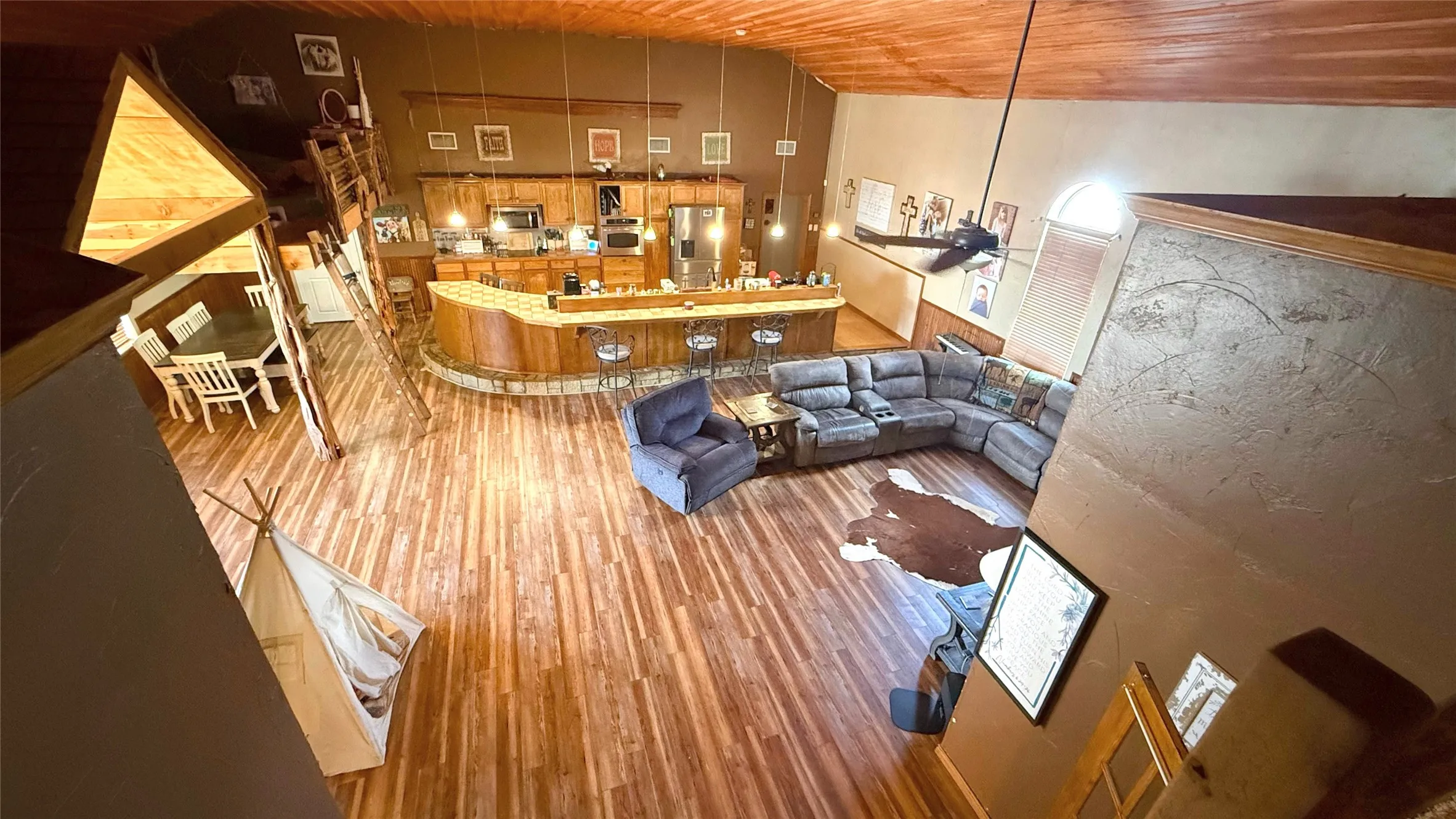 2nd loft overlooking living area