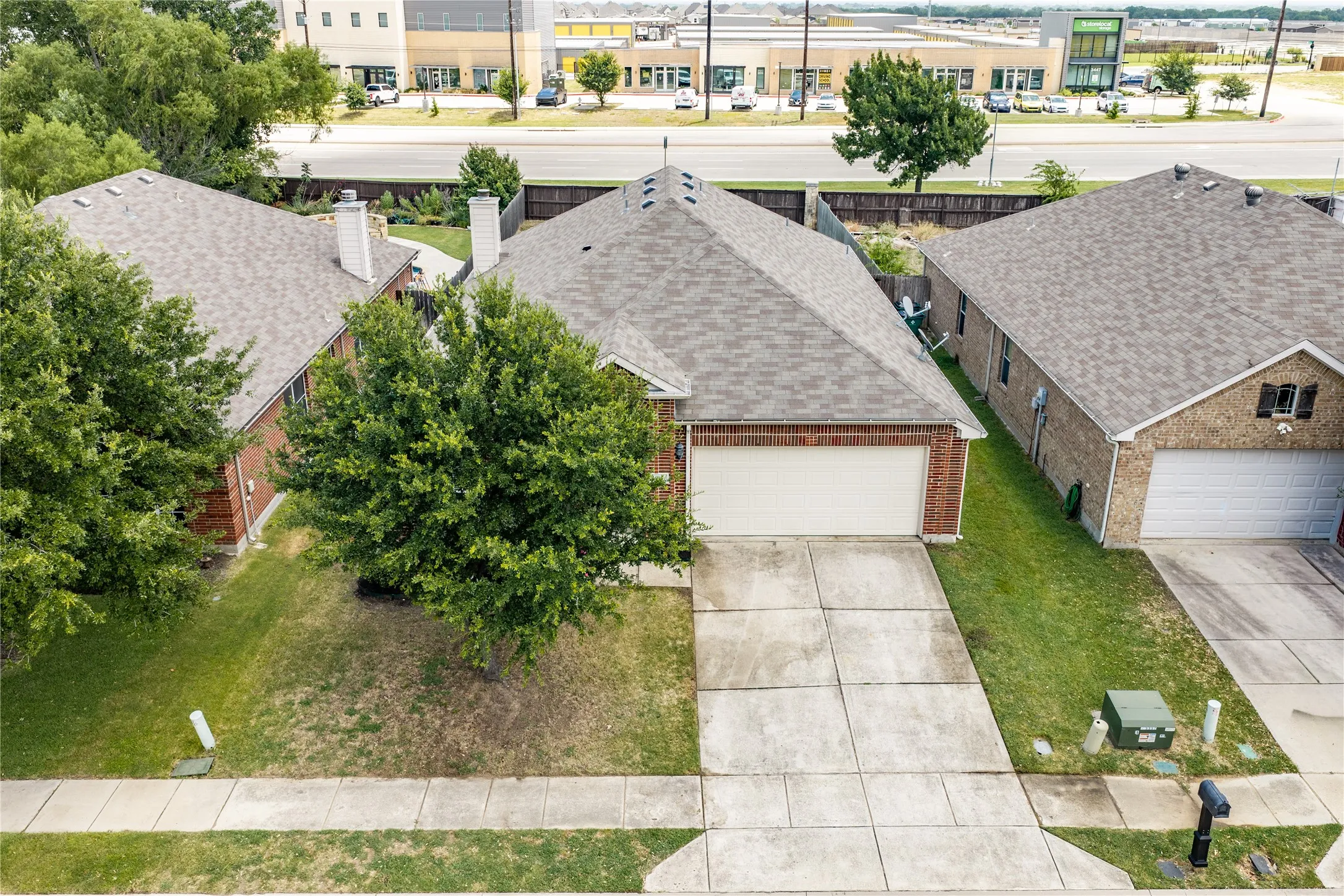 Aerial view of the front