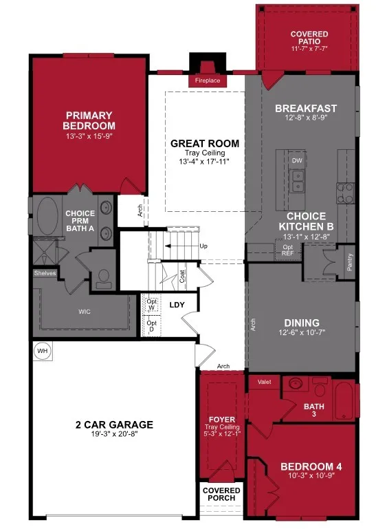 Beazer Homes Enclave at Legacy Hills Avalon Floorplan.