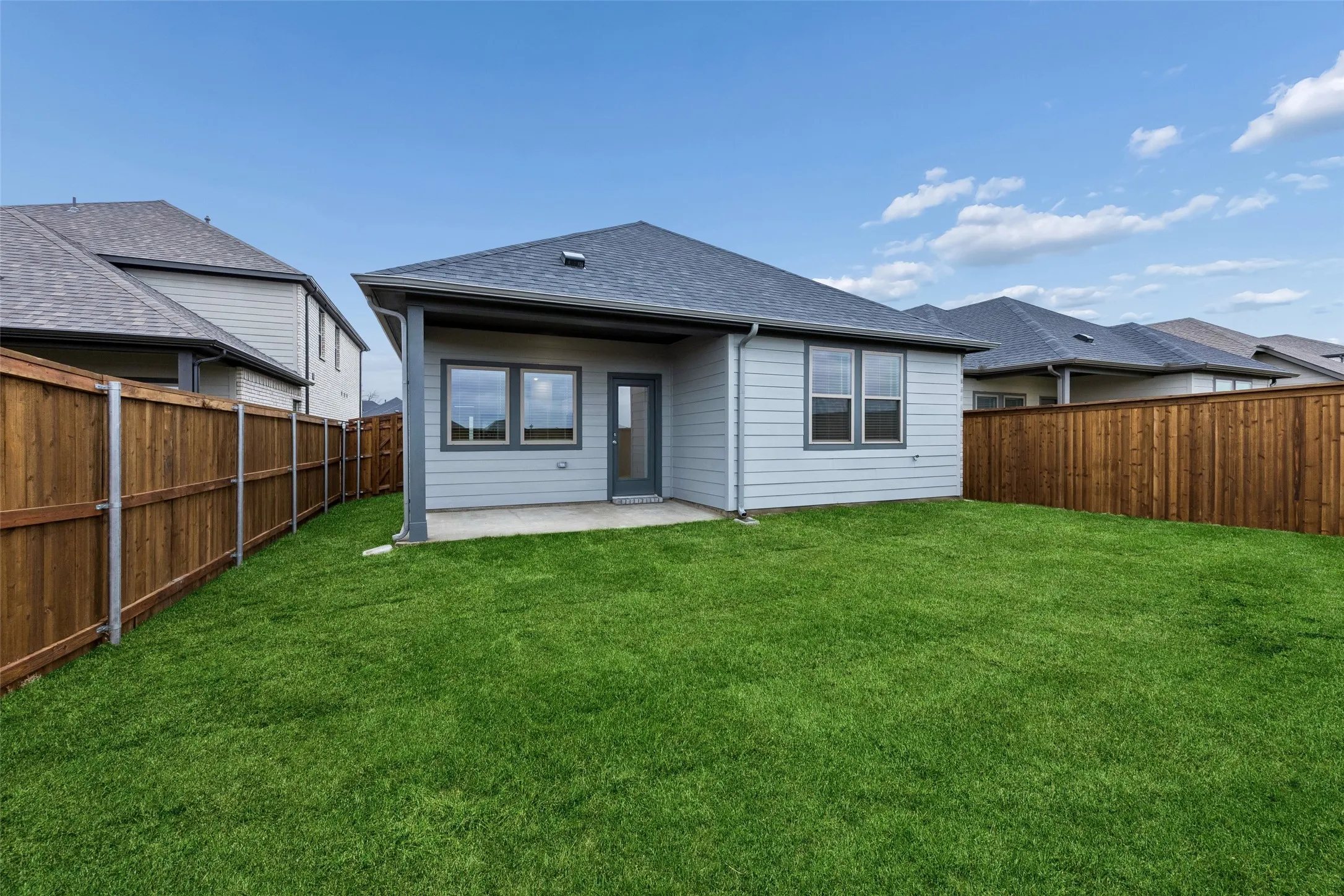 Covered Patio in the Cedar home plan by Trophy Signature Homes – REPRESENTATIVE PHOTO