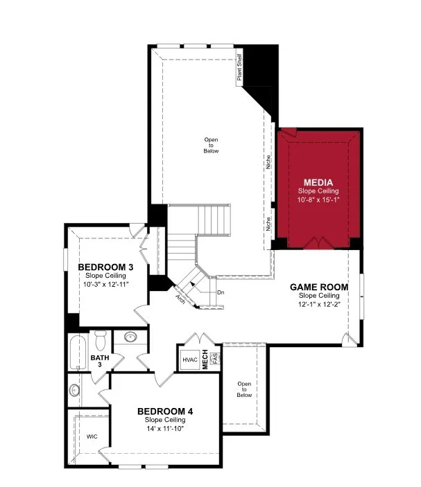 Beazer Homes Woodcreek Summerfield Floorplan.