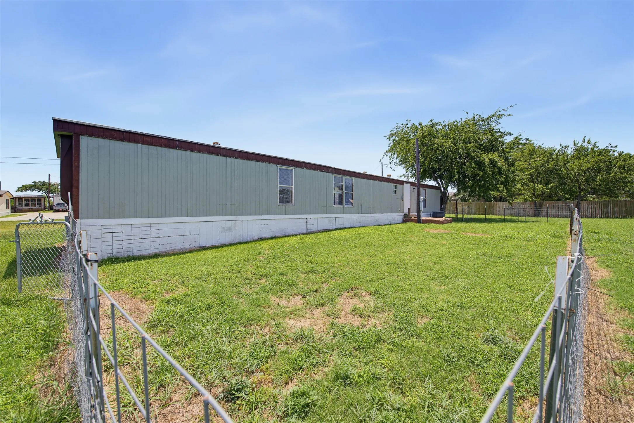 Fenced back yard
