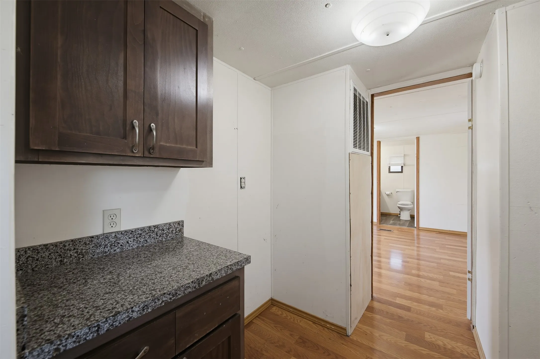 Coffee bar area and refrigerator space