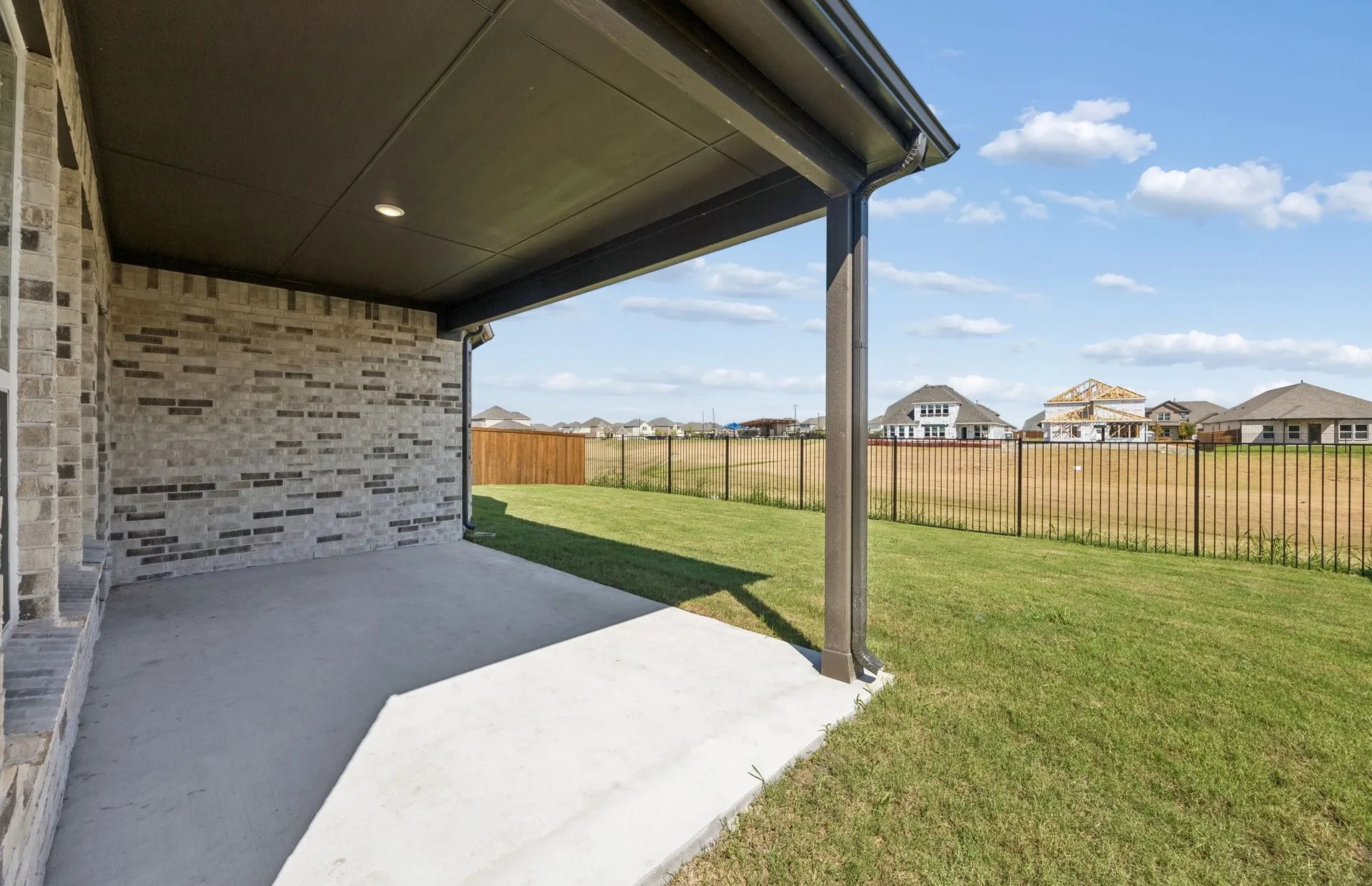 Built-in covered back patio