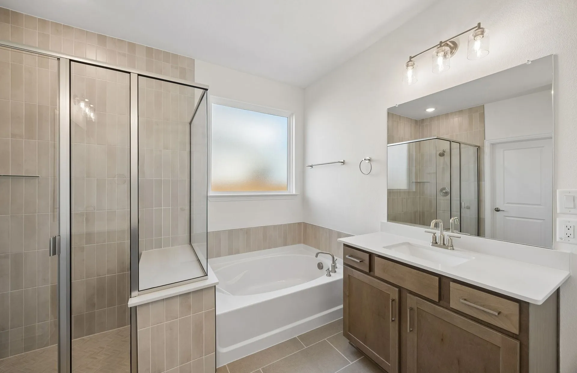 Separate tub and shower in primary bath