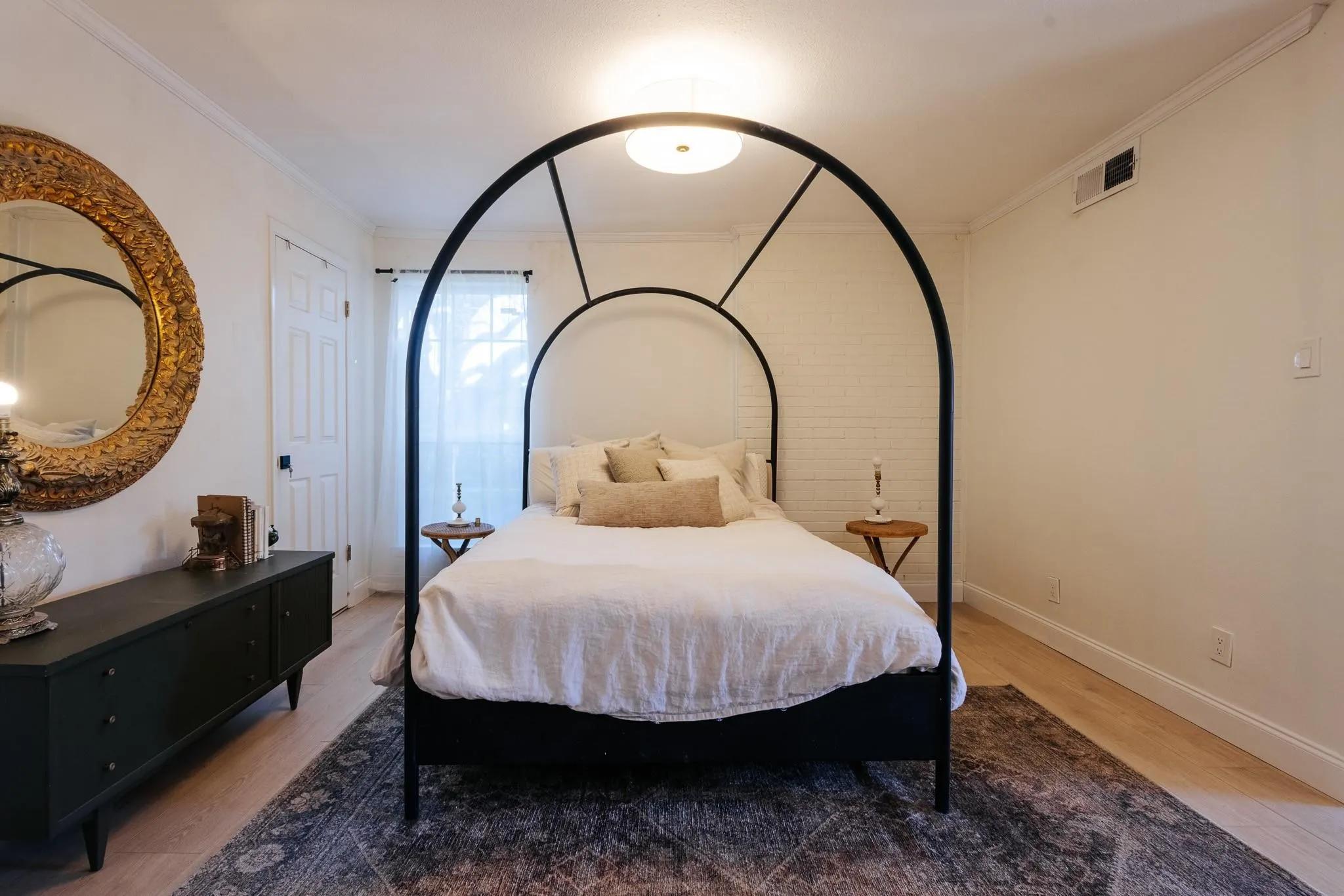 Hardwood-style flooring throughout