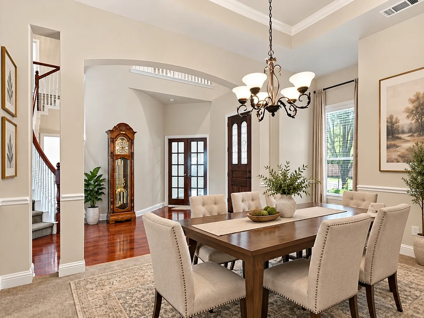 AI Generated Tray ceiling with crown molding