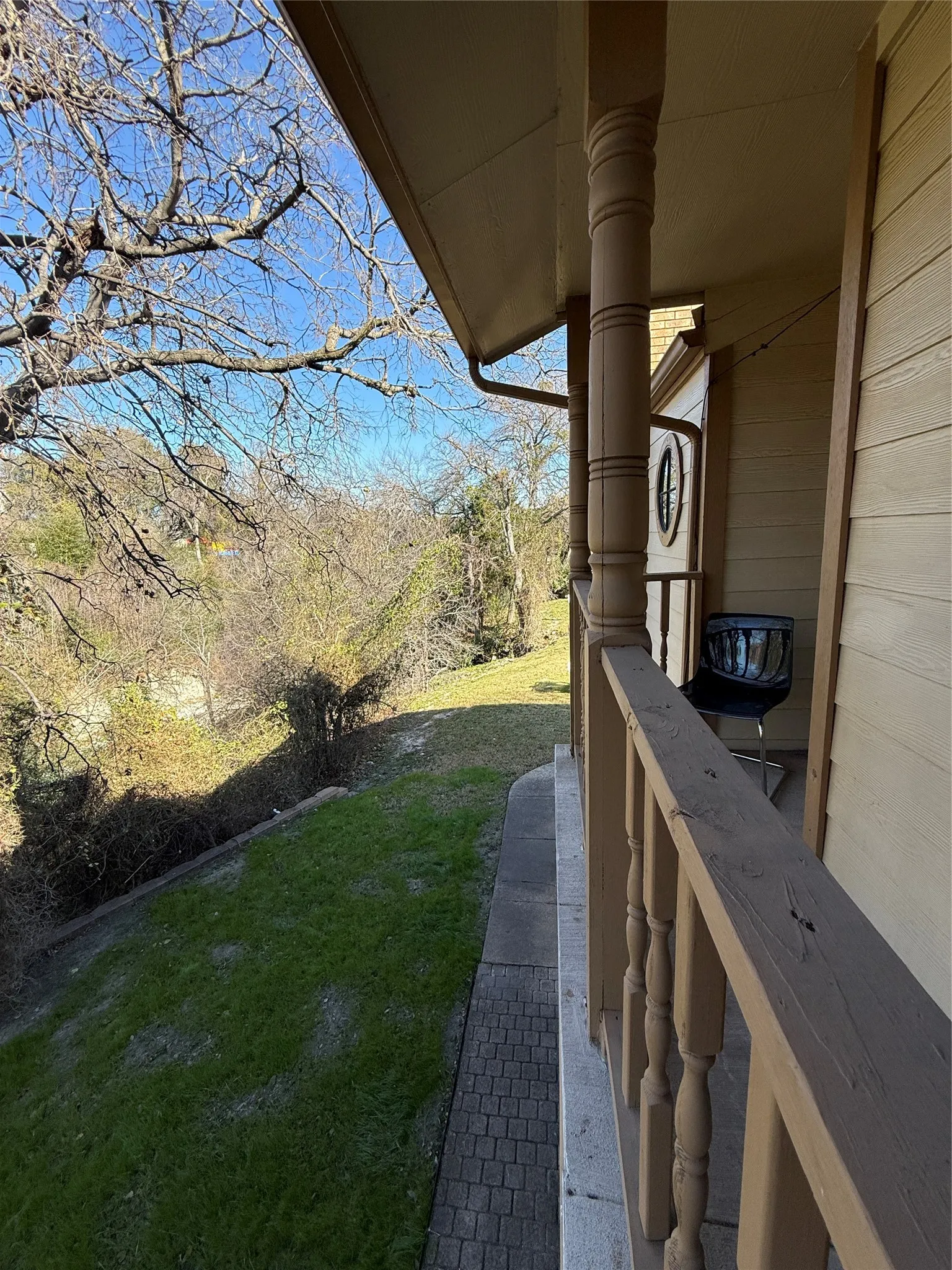 overlooking the creek