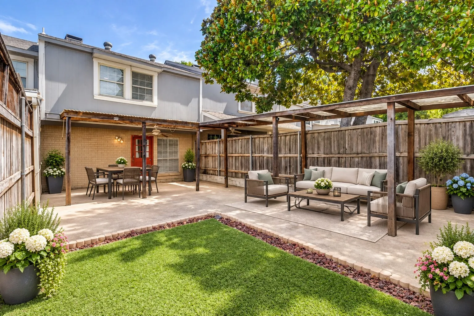 Virtually Staged Backyard