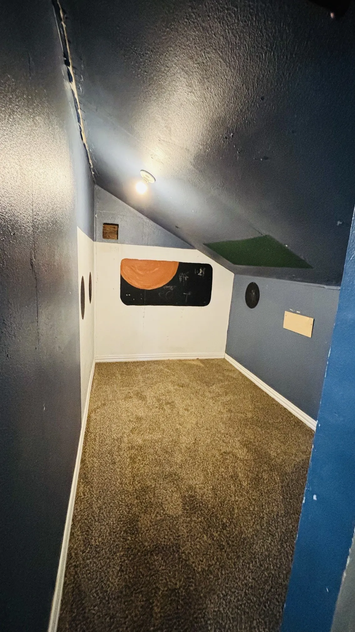 Small playroom could also be used as a closet.