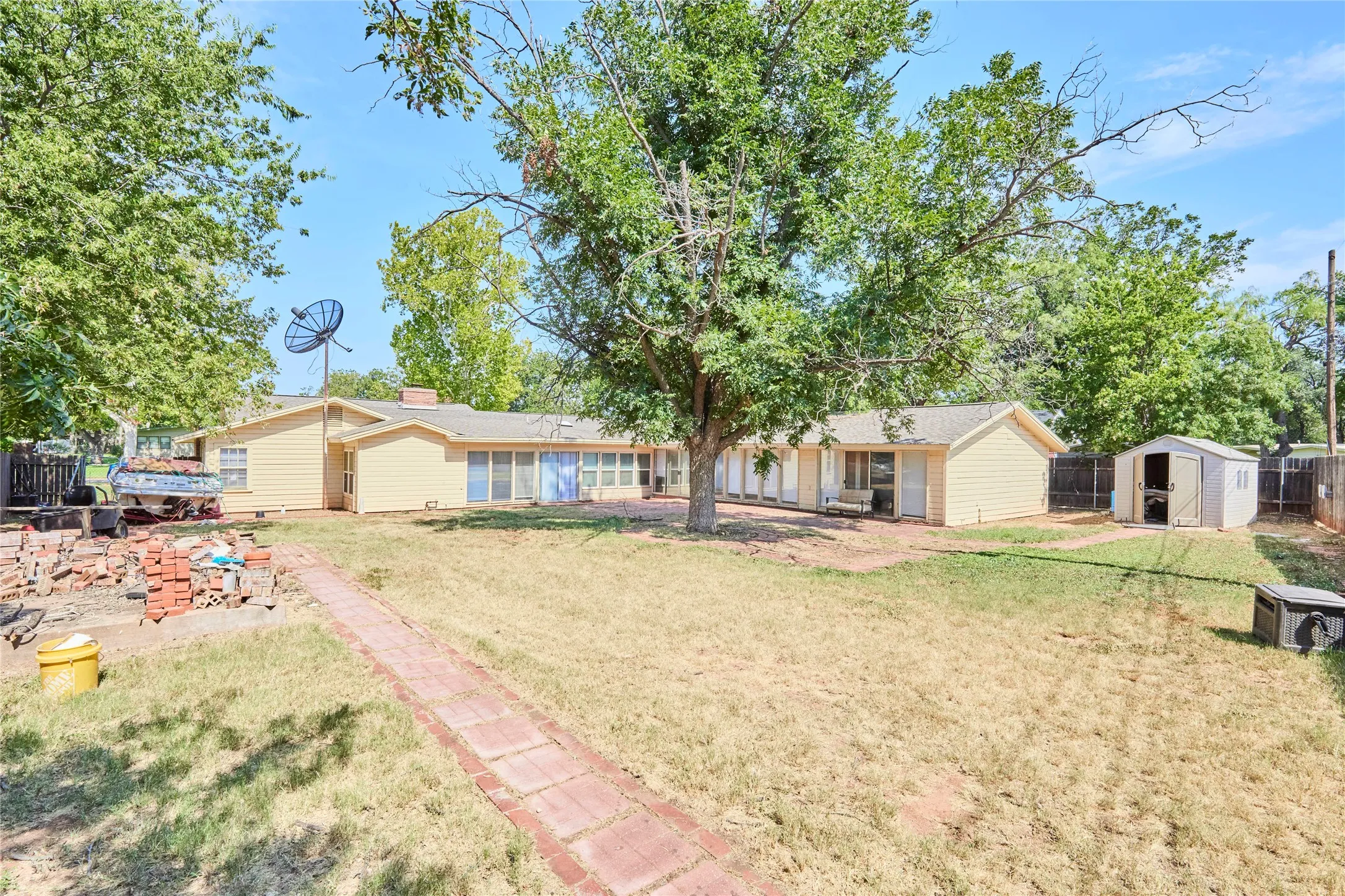 Backyard with shed pictured