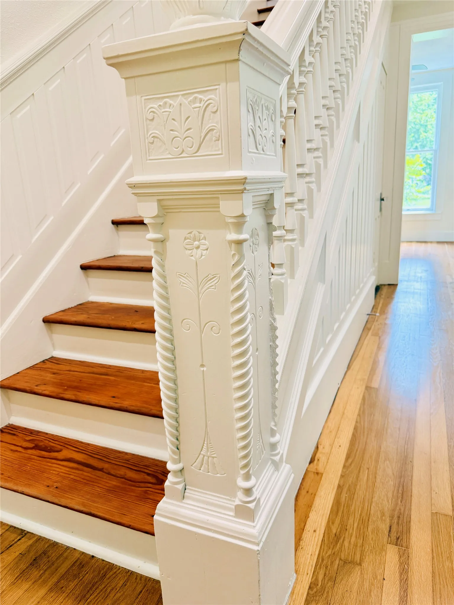 Original wood detail on staircase