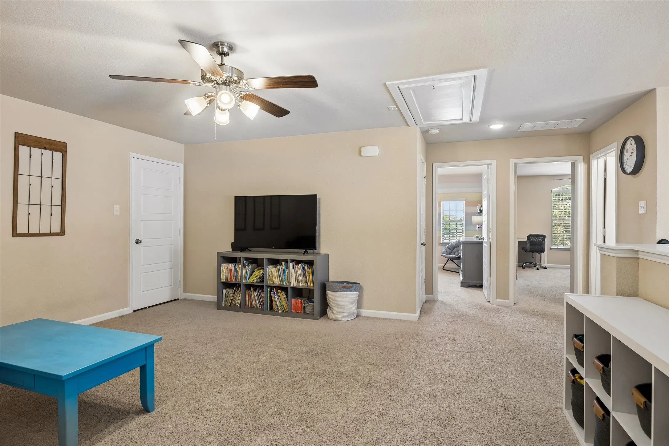 Upstairs loft with attic access.