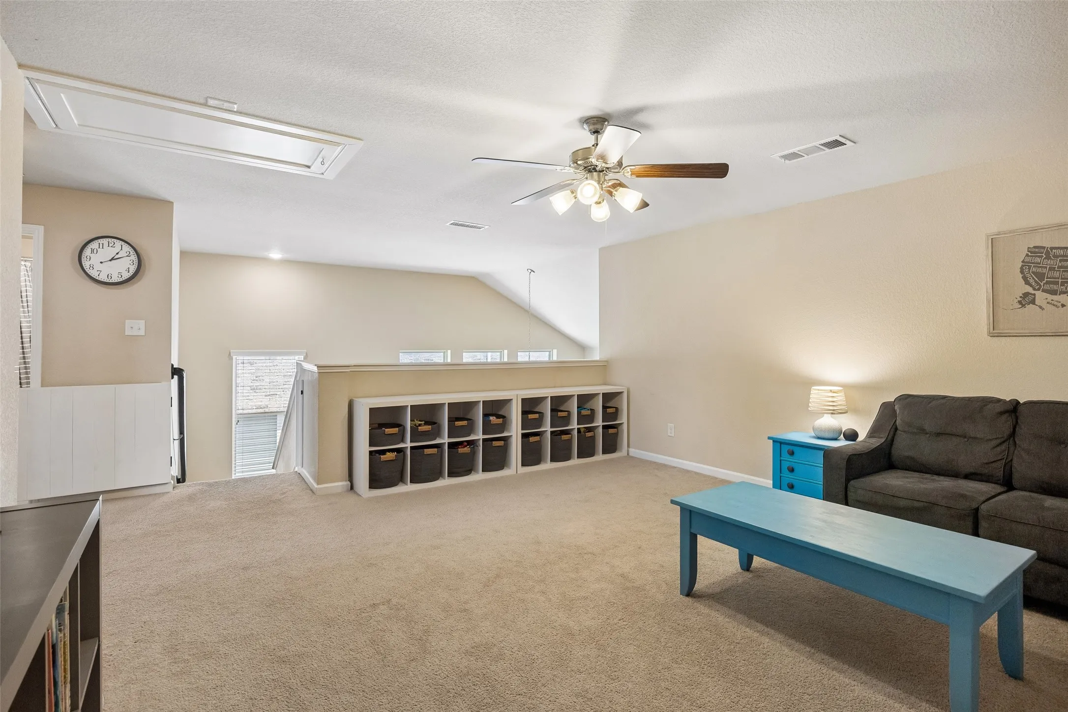 Another view of the loft with a view of the opening to the first floor.