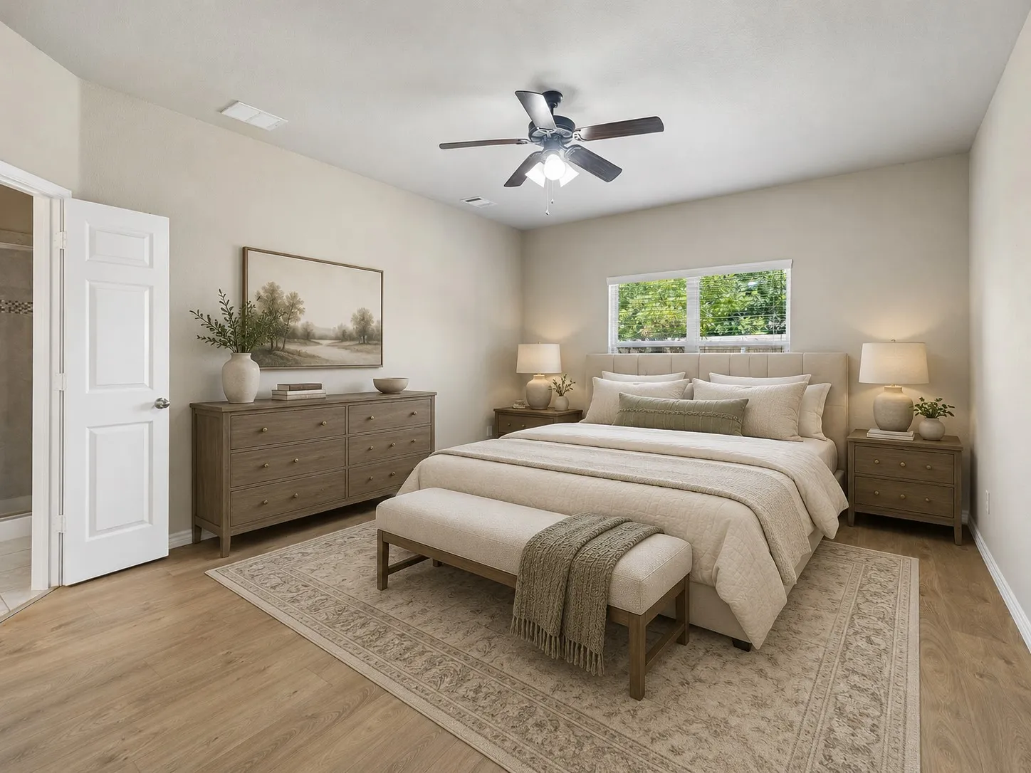 Primary Bedroom - virtually staged