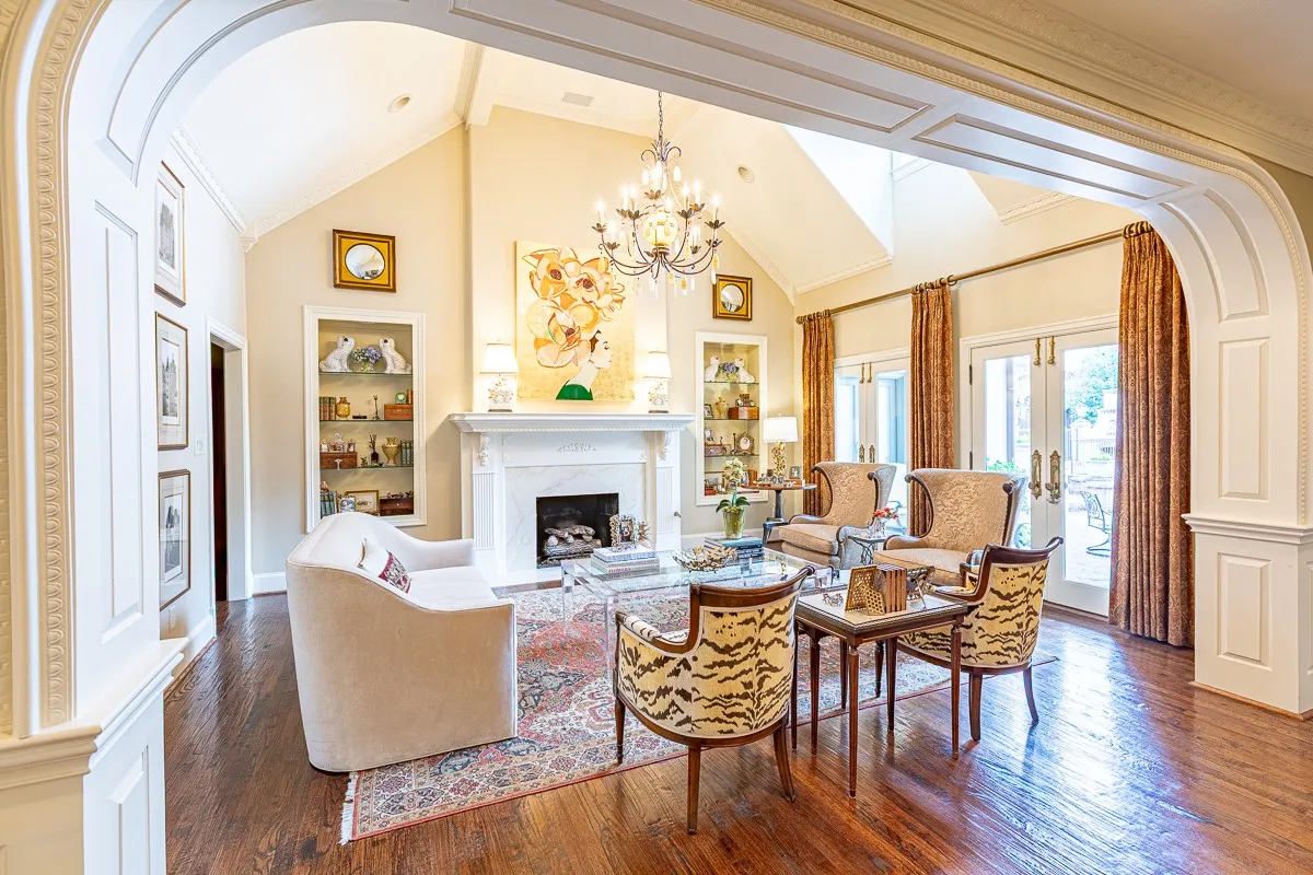 Fireplace
Doors to Patio