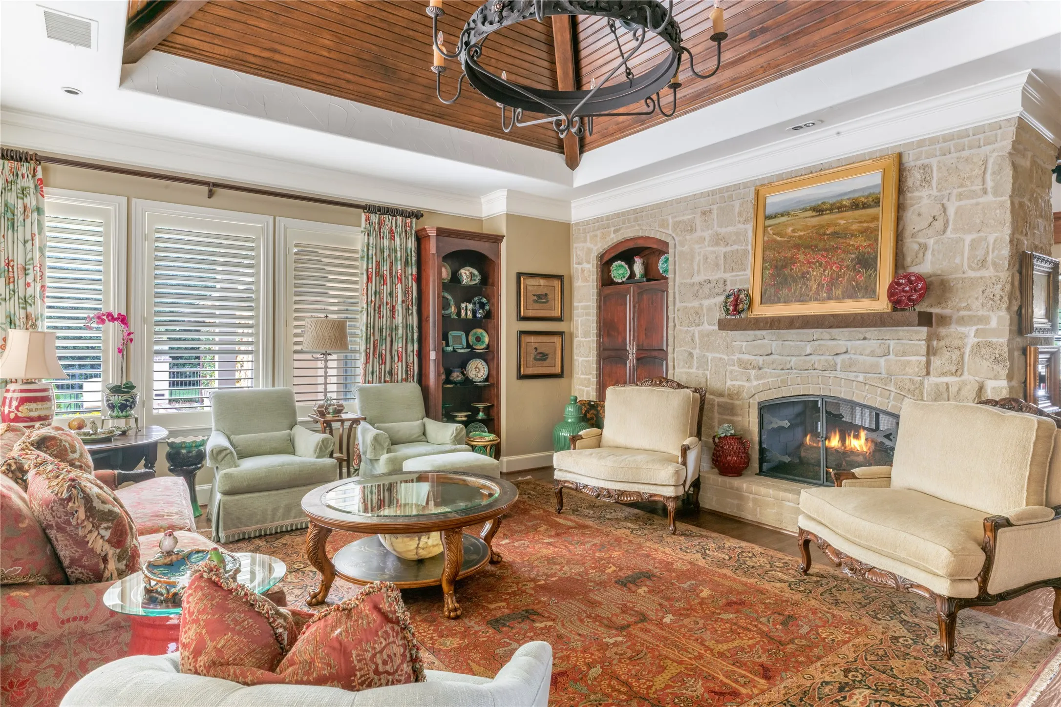 Fireplace
Doors to Patio
