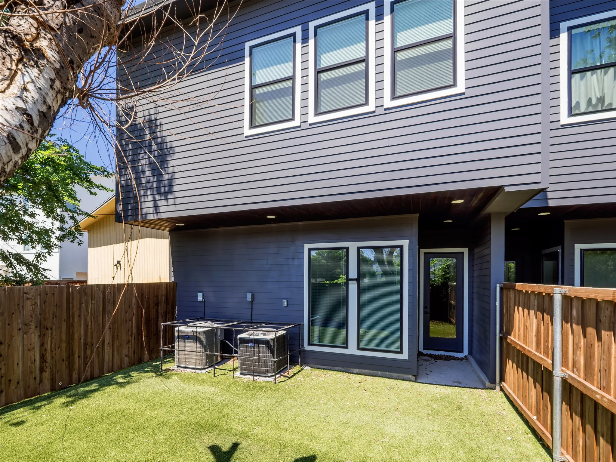 Back of home and Private Back Yard