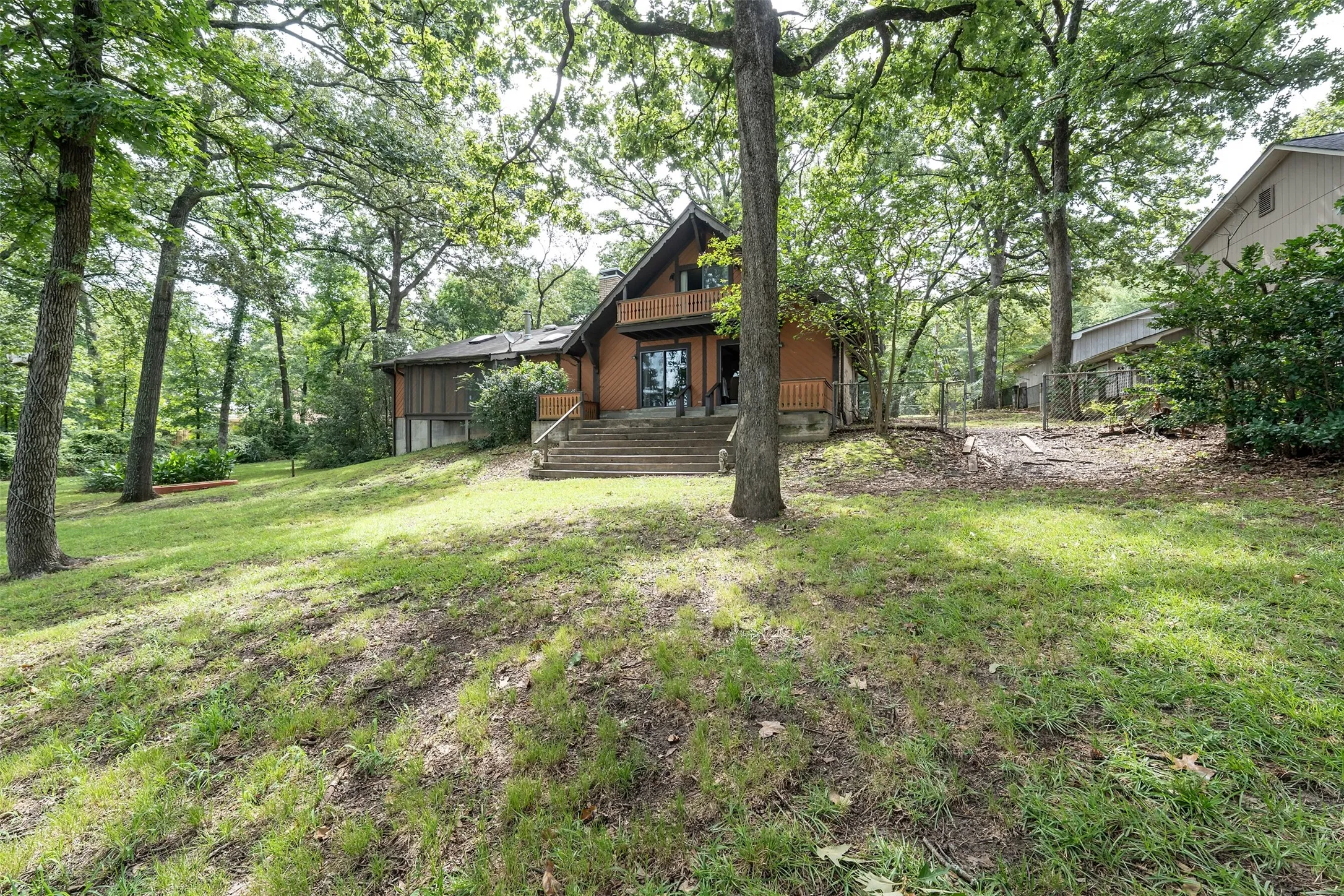 Rear of Property with Deck