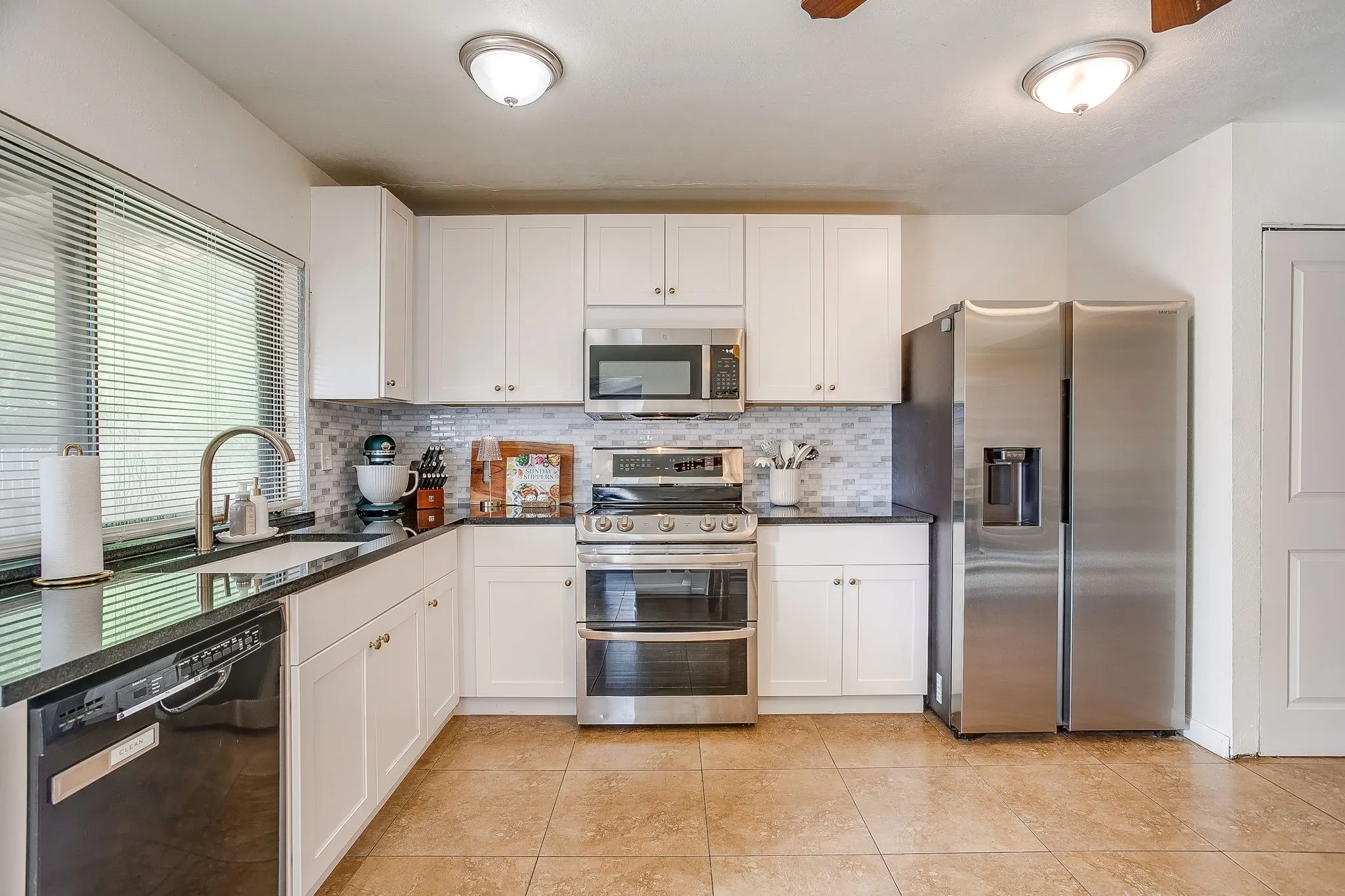 Plenty of room in this kitchen to add an island or have space to spread out.